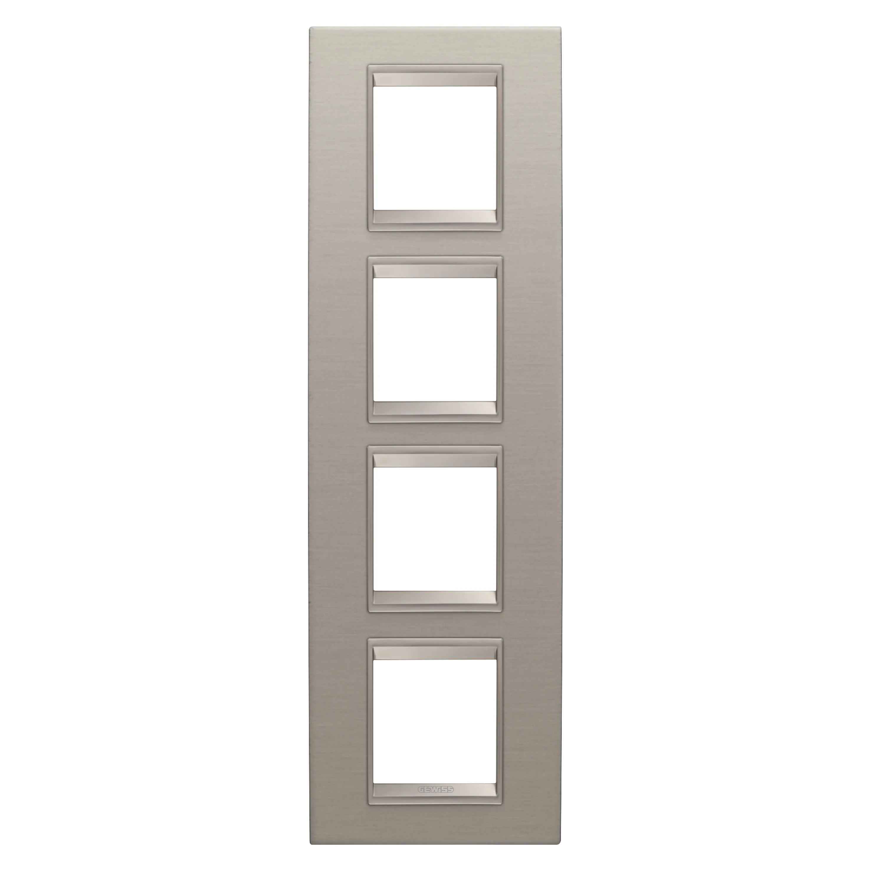 Rama, Ornament, Internationala, Lux, In, Metal, 2+2+2+2, Module, Vertical, Aluminiu, Periat, Cadru, Interior, Bronz, Mat, Gewiss Chorus GW16229XS