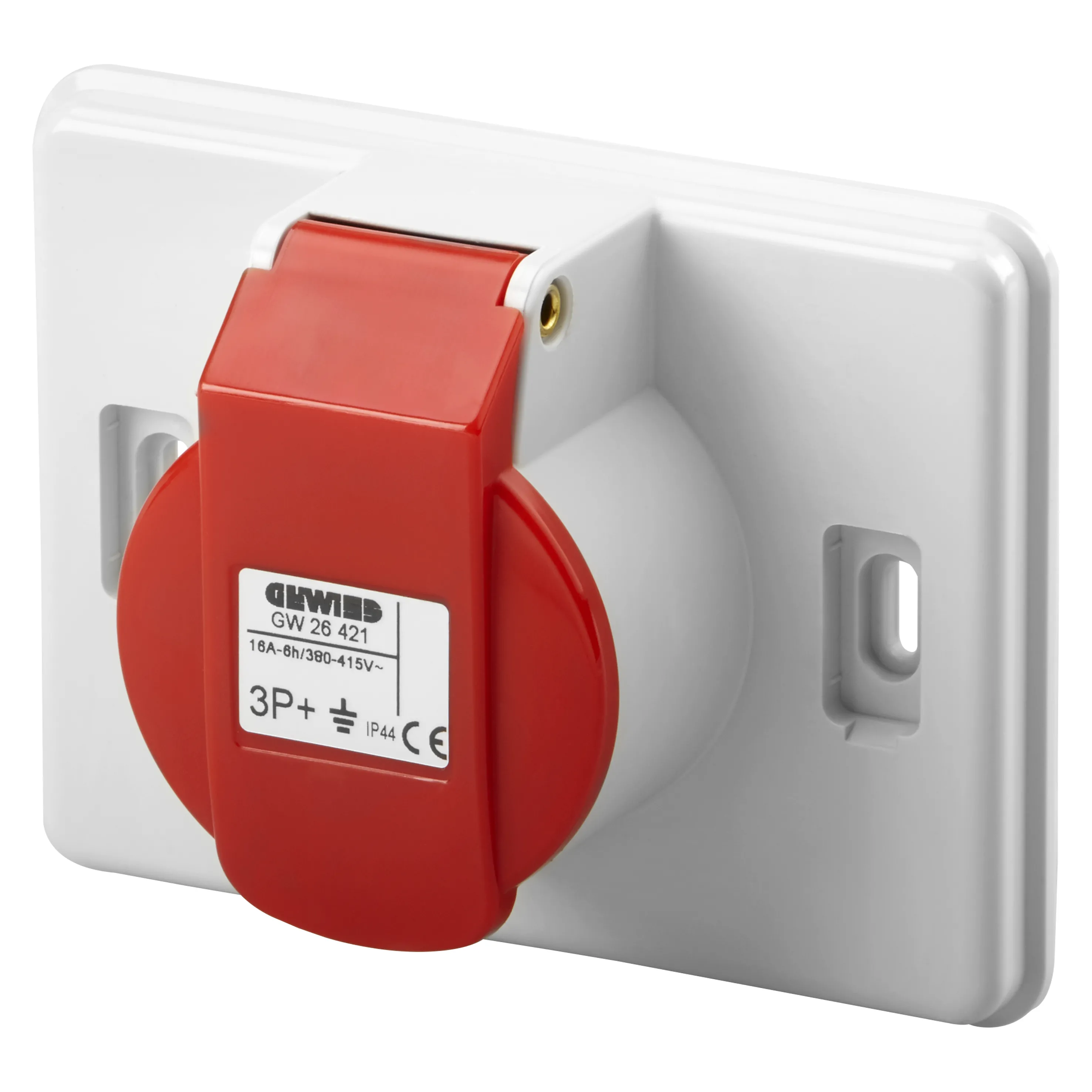 Prize, Industriale, In, Cpmpliance, Cu, Iec, 309, Ral, 7035, Gri, 3P+E, 16A, 400V, IP44, Gewiss, System, GW26421