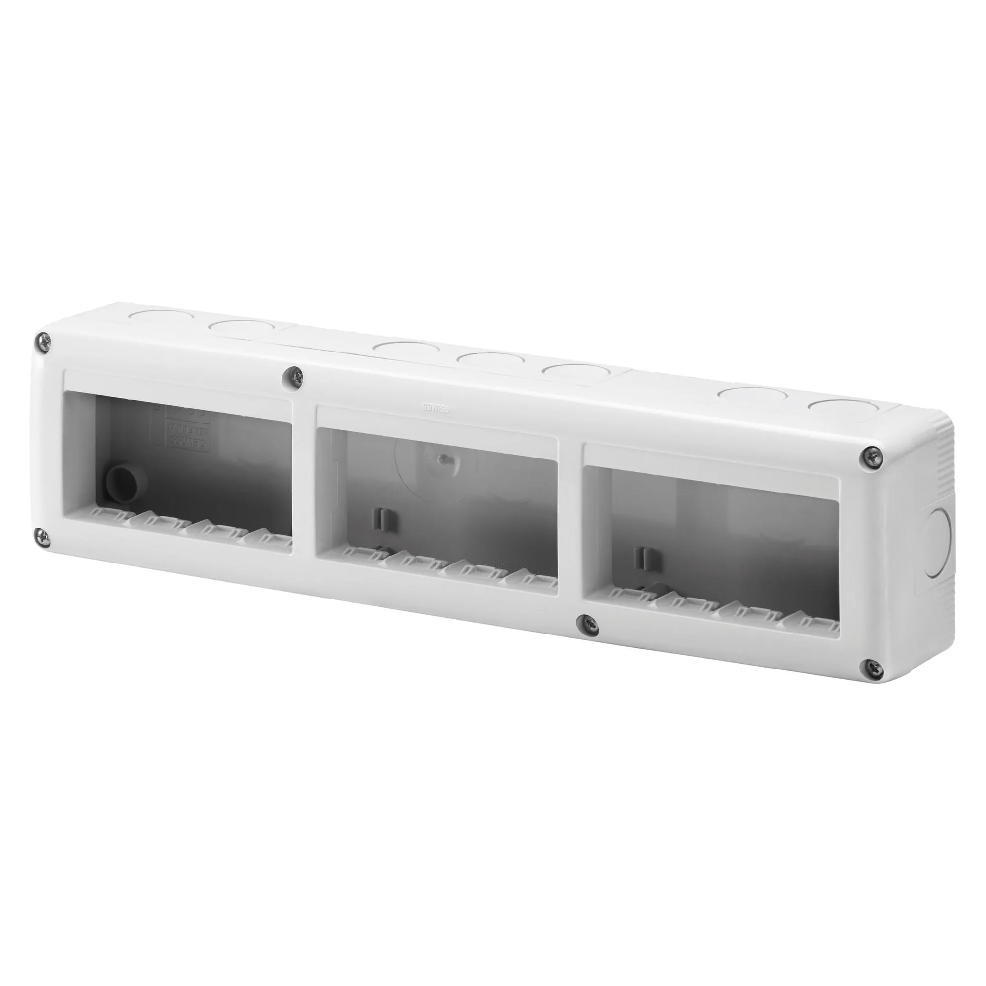Carcasa, Protejata, Pentru, Dispozitivele, Sistemului, MultIPlu, Orizontal, 12, Circuite, Modul, 4X3, Ral, 7035, Gri, IP40, Gewiss, System, GW27007