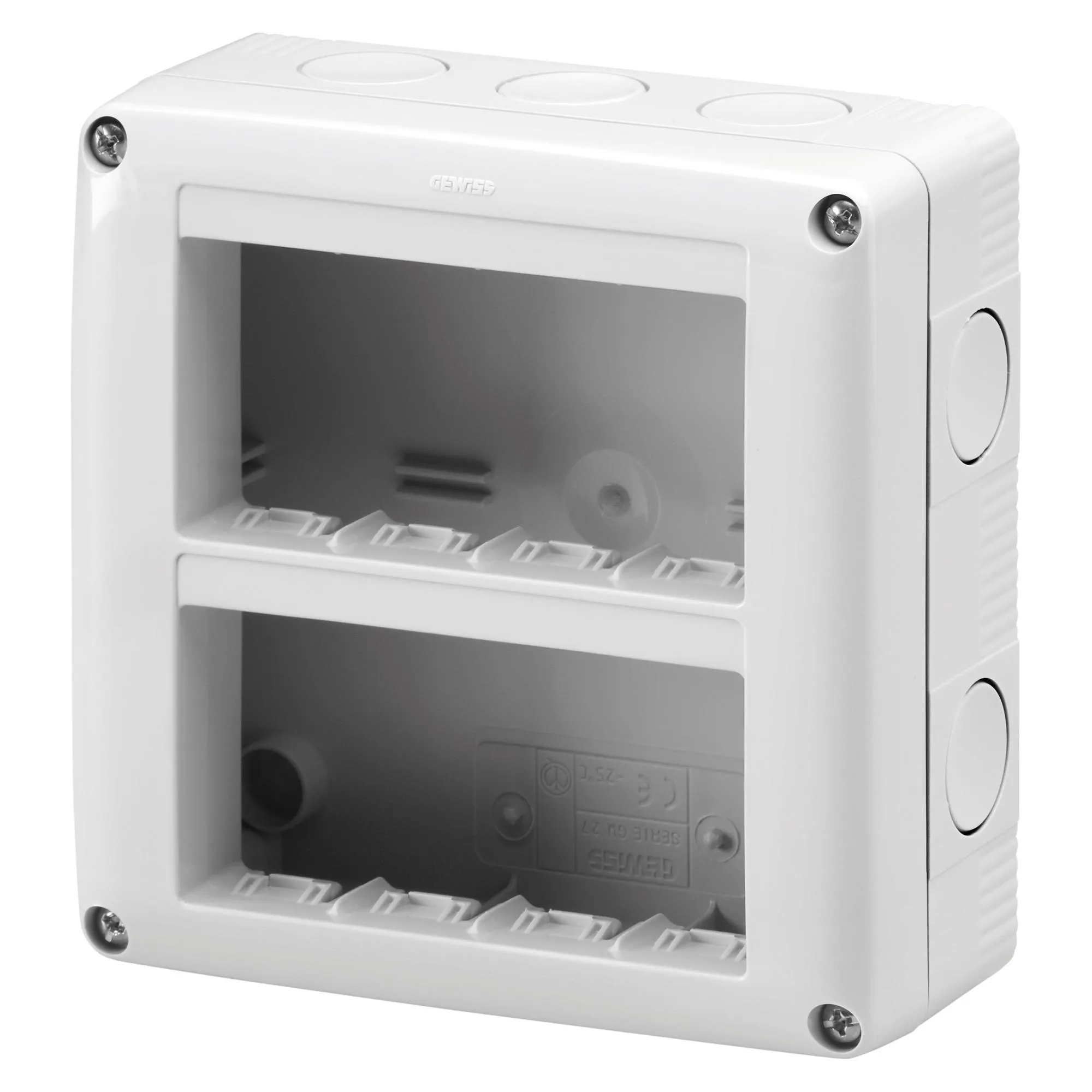 Carcasa, Protejata, Pentru, Dispozitive, De, Sistem, MultIPlu, Vertical, 8, Circuite, Modul, 4X2, Ral, 7035, Gri, IP40, Gewiss, System, GW27023