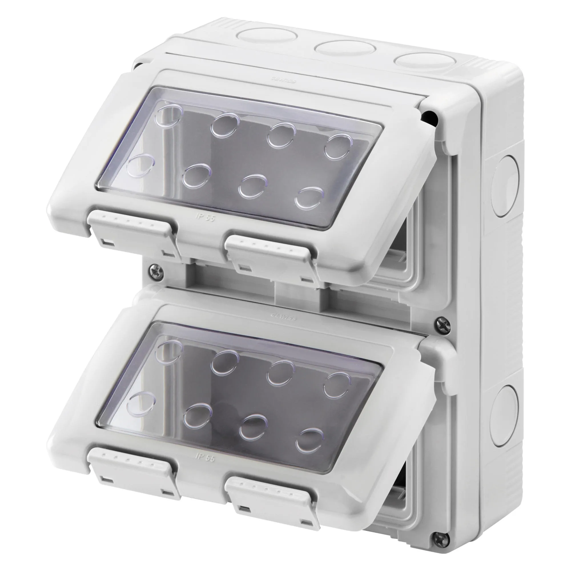 Carcasa, Etansa, Pentru, Dispozitivele, Sistemului, Verticala, 8, Circuite, Modul, 4X2, Gri, Ral, 7035, IP55, Gewiss, System, GW27051
