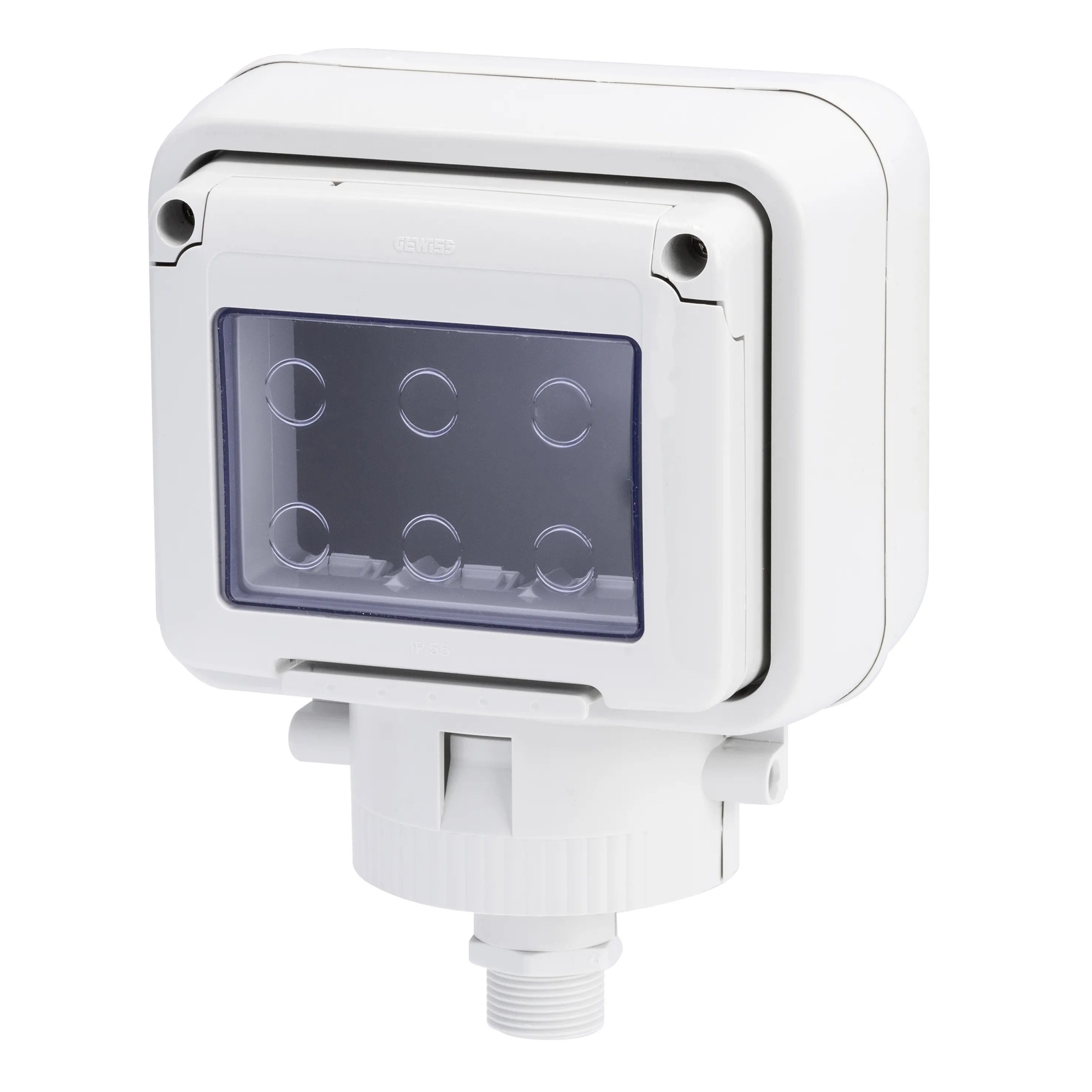 Carcasa, Etansa, Pentru, Dispozitivele, Sistemului, 3, Circuite, Cap, Stalp, Gri, Ral, 7035, IP55, Gewiss, System, GW27056