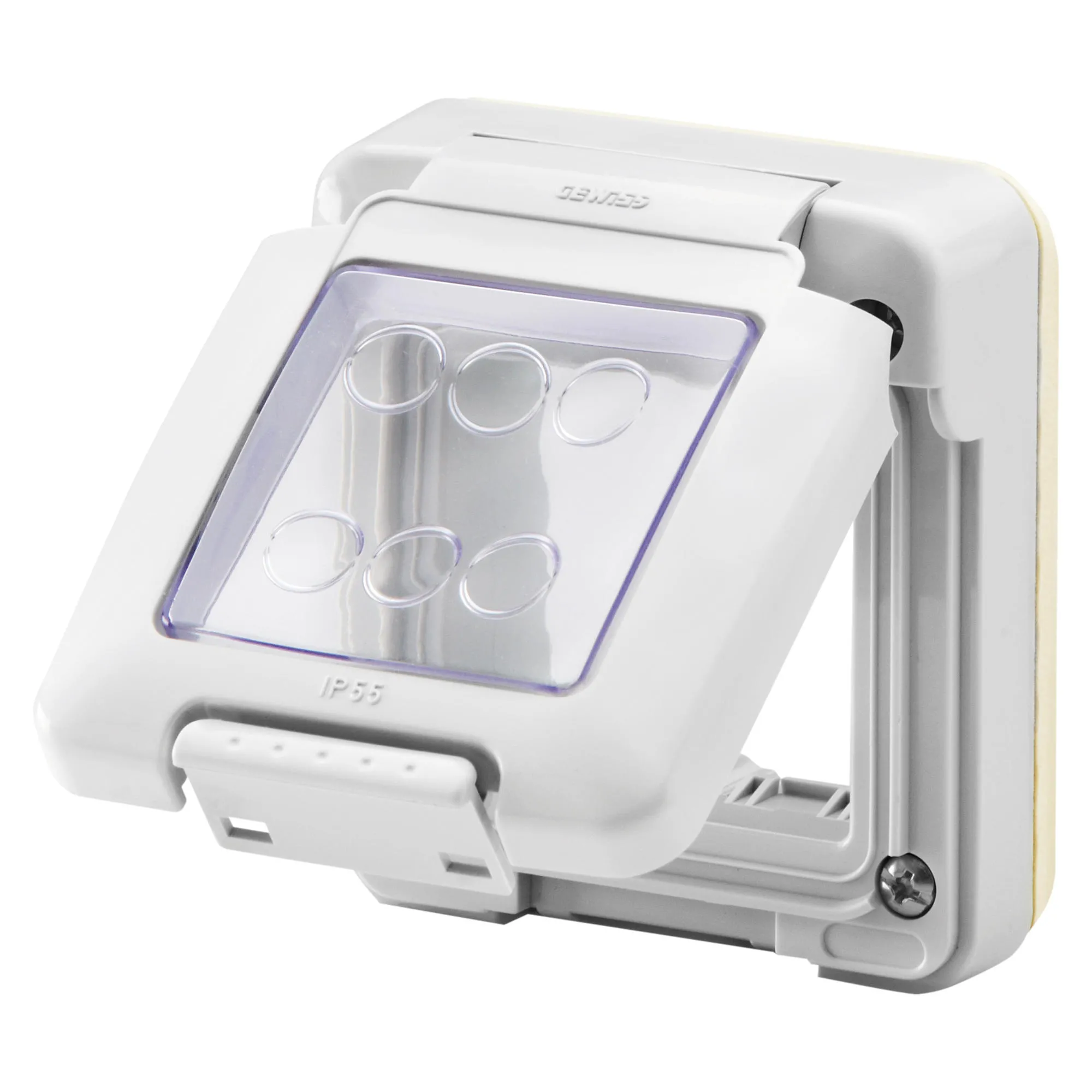 Combi, In, Capac, Etans, 2, Module, Sistem, IP55, Grigio, Ral, 7035, Gewiss, System, GW27401 