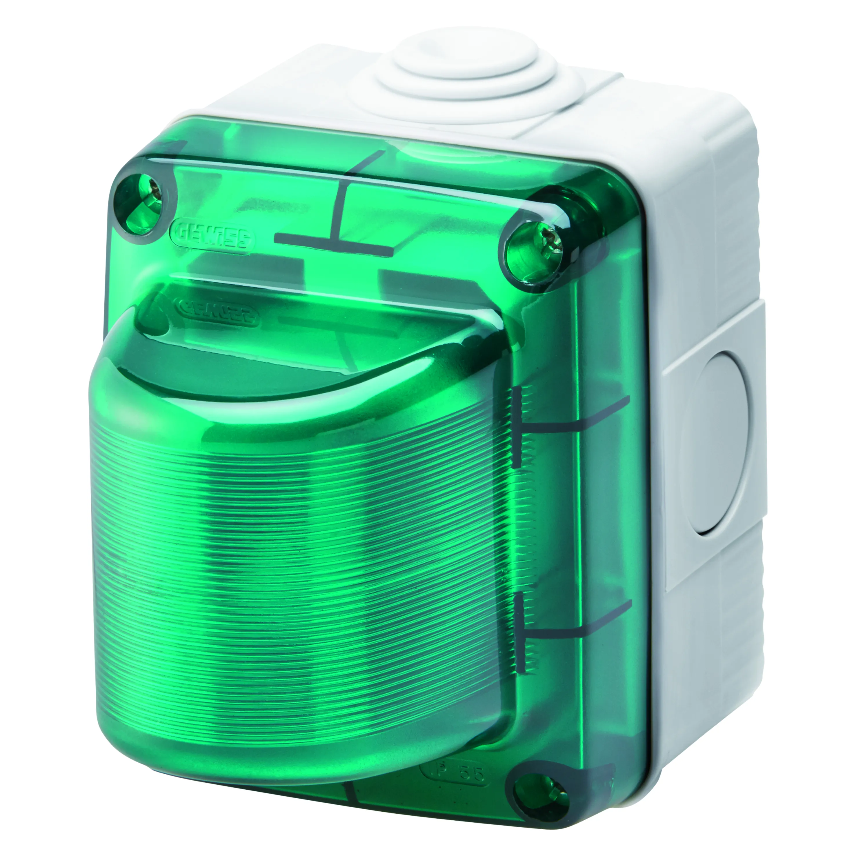 Lampi, Indicatoare, 15W, 230V, Difuzor, Verde, IP55, Gri, Ral, 7035, Gewiss, System, GW27416 