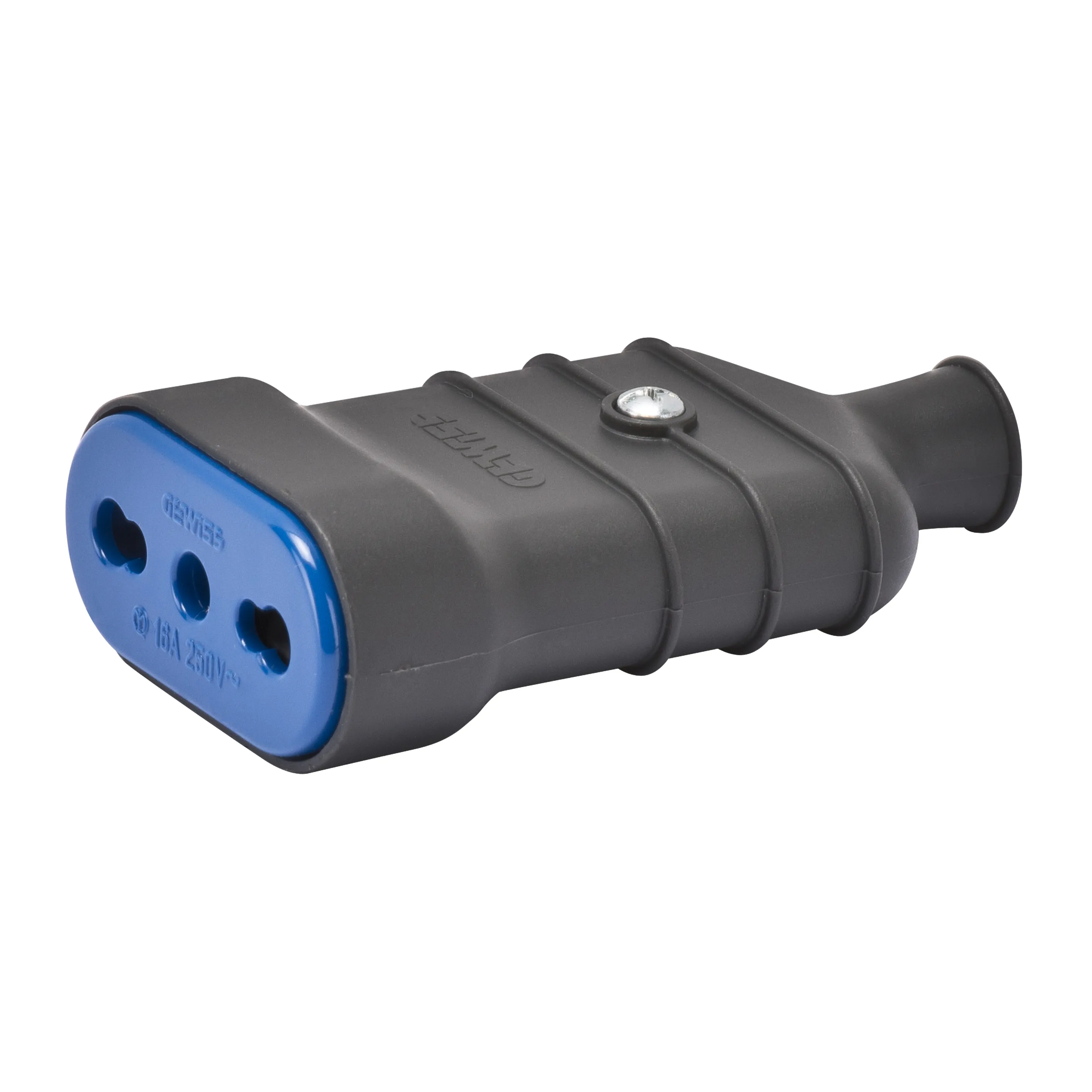 Priza, Portabila, Standard, Italian, 2P+E, 10/16A, 250V, C.A., TIP, P17, Cu, Amperaj, Dublu, Ardezie, Gewiss, System, GW28206