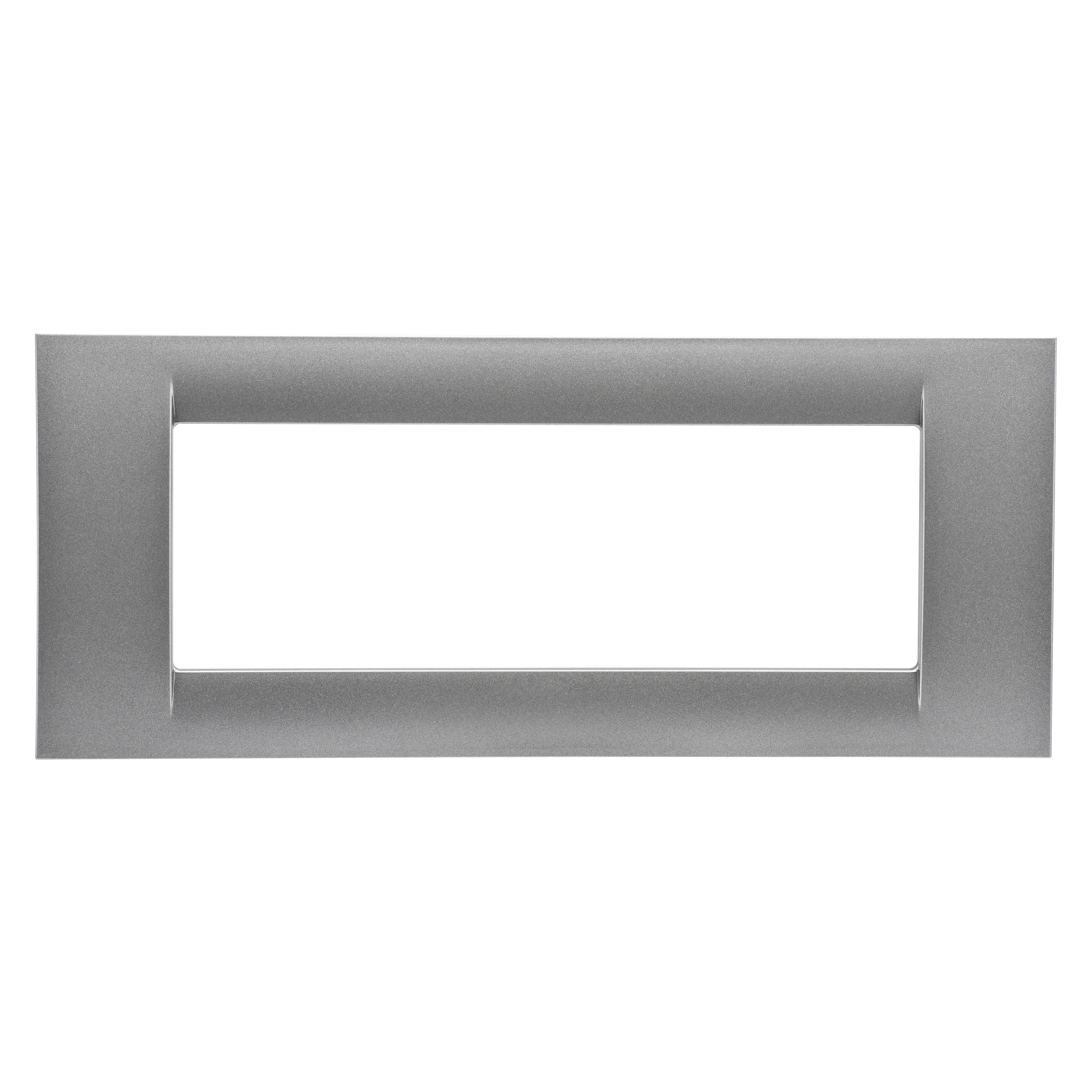 Placa, Virna, In, Finisaj, Lucios, Din, Tehnopolimer, 6 Module, Titan, Metalic, Sistem, Gewiss, System, GW22286