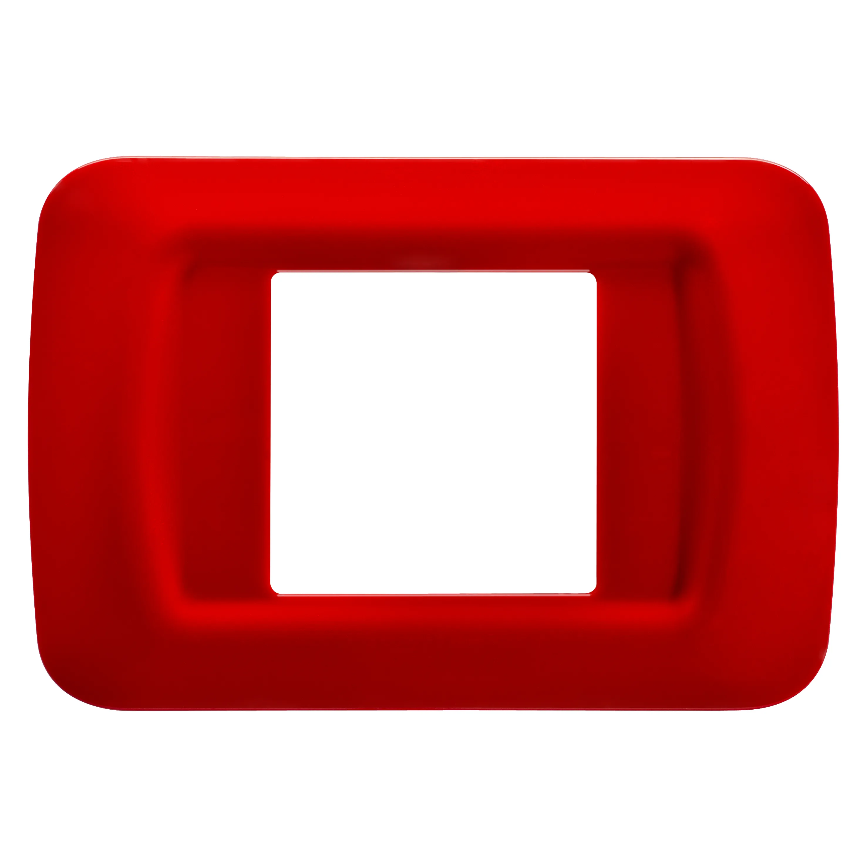 Placa, De, Sistem, Superioara, Finisare, Lucioasa, Din, Tehnopolimer, 2 Module, Geraniu, Rosu, Sistem, Gewiss, System, GW22522