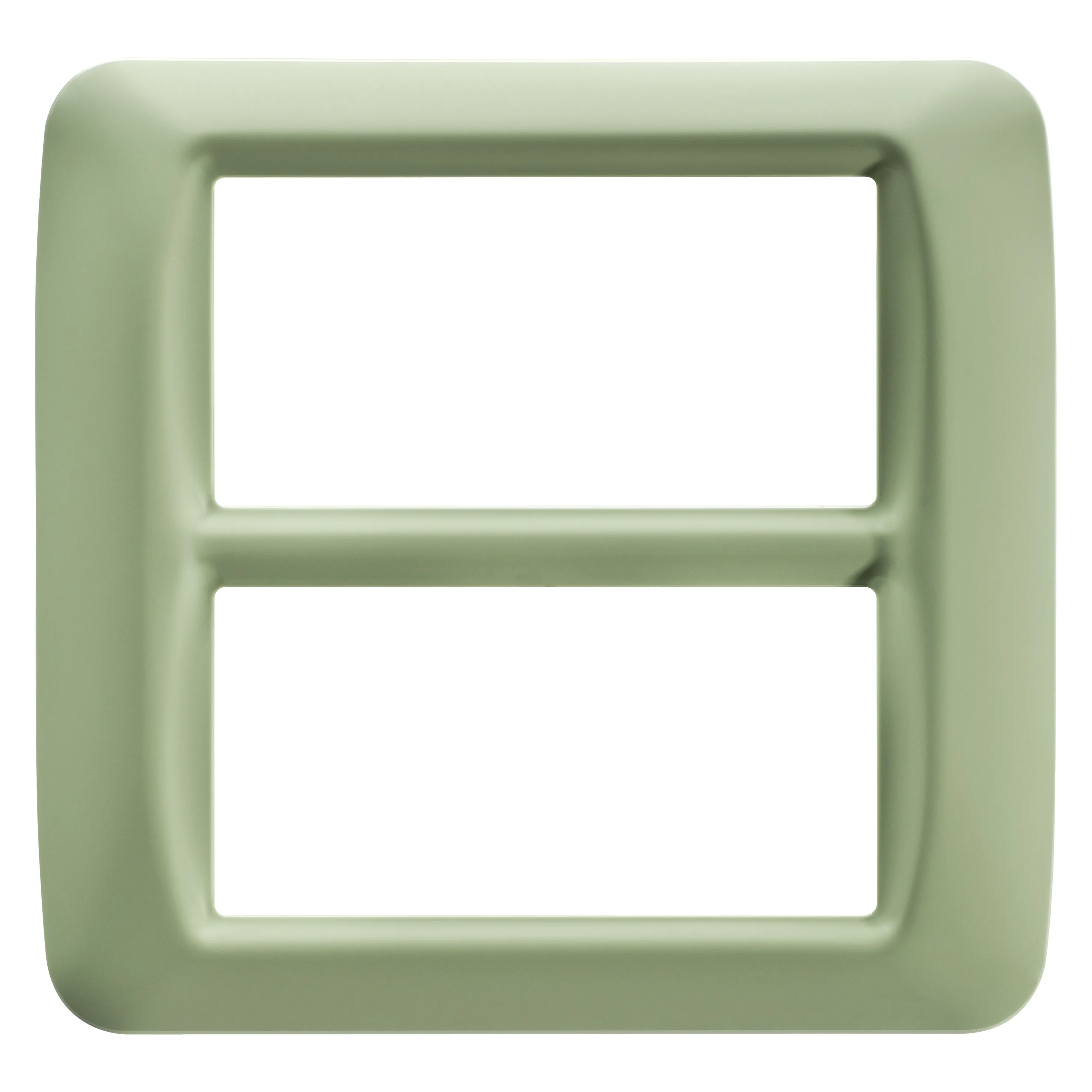 Placa, Superioara, Sistem, Finisaj, Luciu, Tehnopolimer, 8 Module, (4+4, Suprapuse), Verde, Venetian, Sistem, Gewiss, System, GW22547