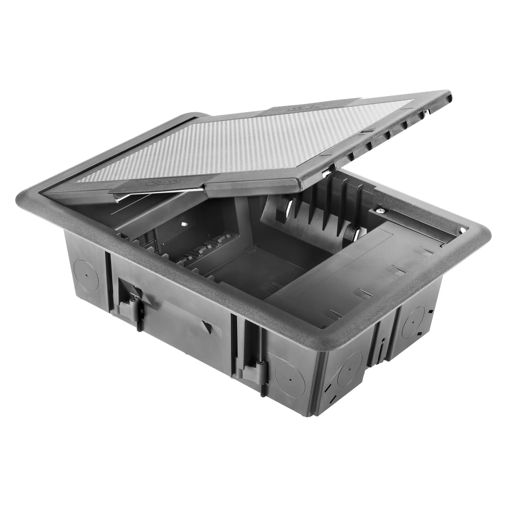 Cutie, De, Evacuare, Prin, Pardoseala, Cu, Capac, Din, Otel, Inoxidabil, Sistem, Cu, 10, De, Module, Gewiss, System, GW24611 