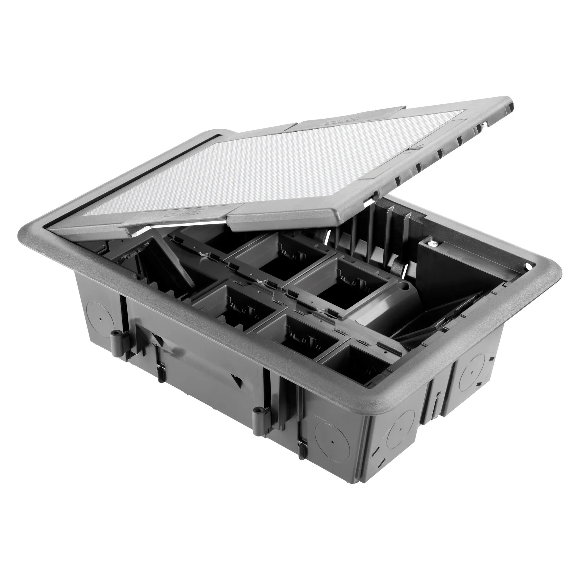 Cutie, De, Evacuare, Prin, Pardoseala, Capac, Din, Inox, Sistem, De, 16, De, Module, Gewiss, System, GW24616 