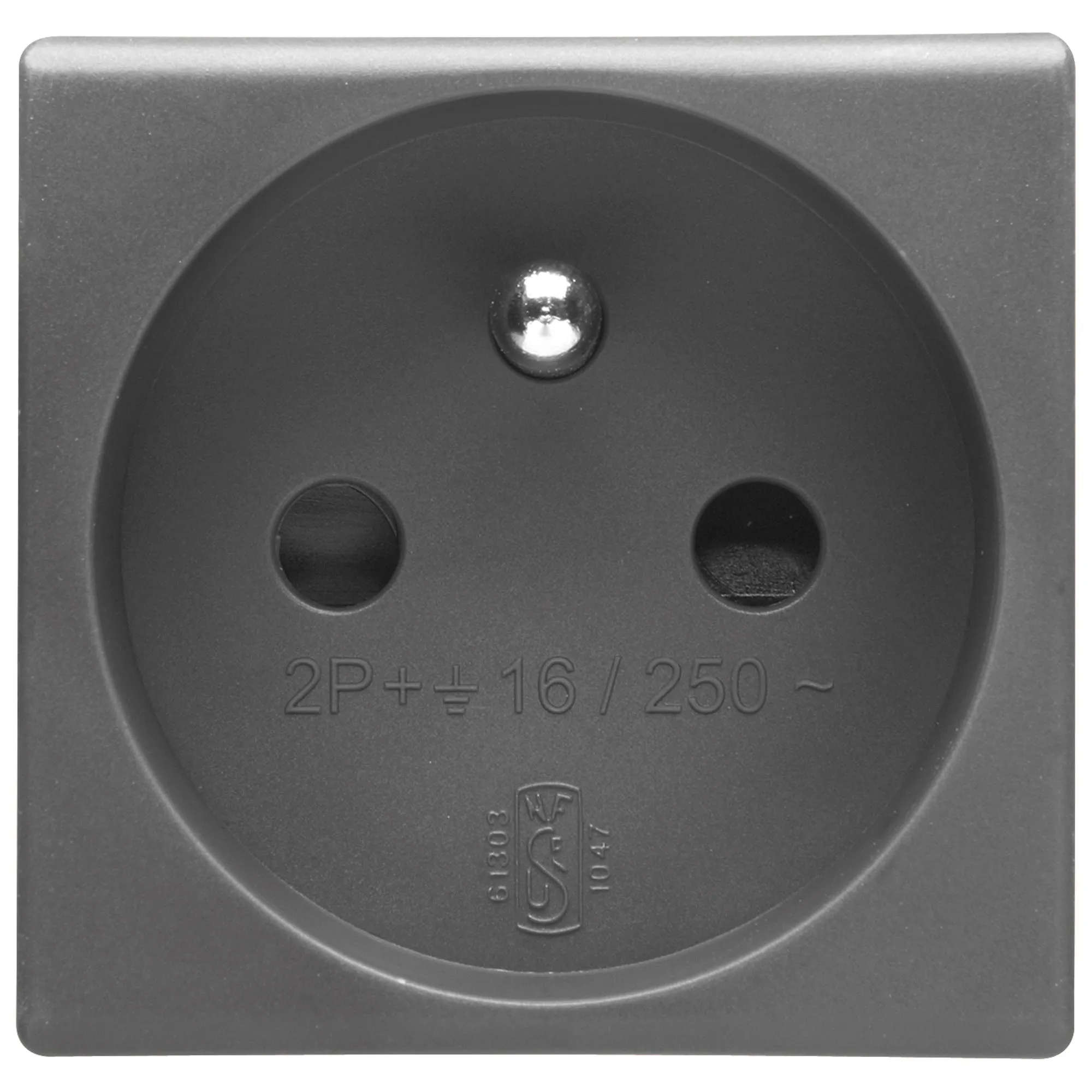 Priza, Standard, Franceza, 250V, C.A., 2P+E, 16A, 2, Module, Sistem, Negru, Gewiss, System, GW21207