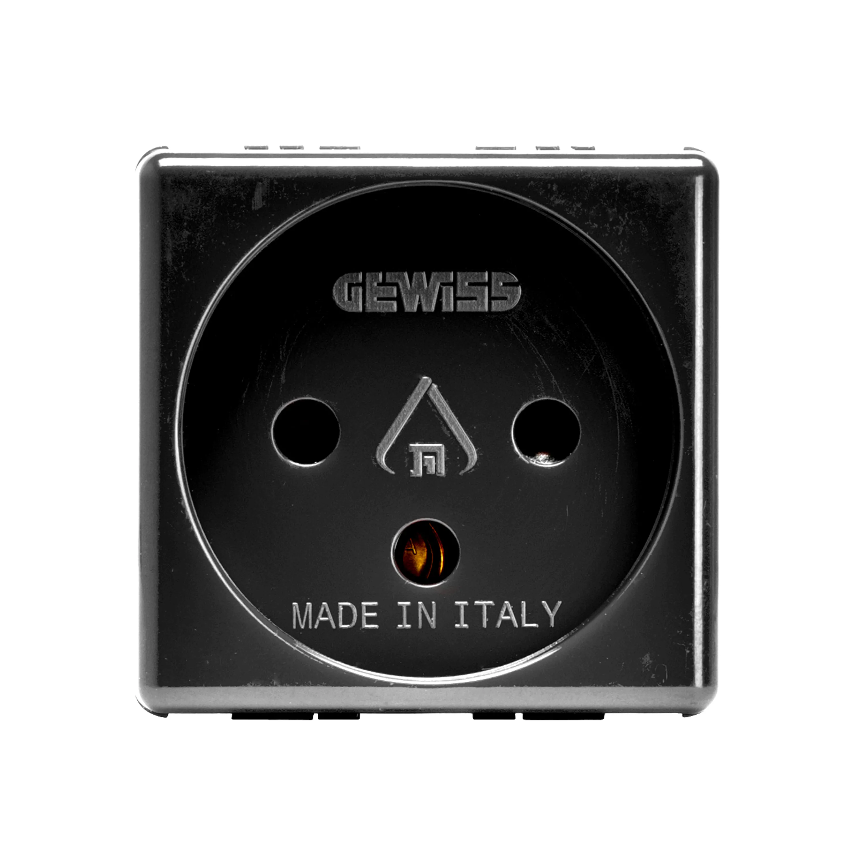 Priza, Standard, Israeliana, 250V, C.A., 2P+E, 16A, 2, Module, Sistem, Negru, Gewiss, System, GW21220