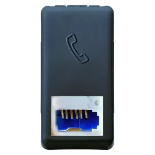 Priza, Telefonica, Standard, Britanica, 6, Contacte, Terminale, Cu, Insurubare, 1, Modul, Sistem, Negru, Gewiss, System, GW21272 