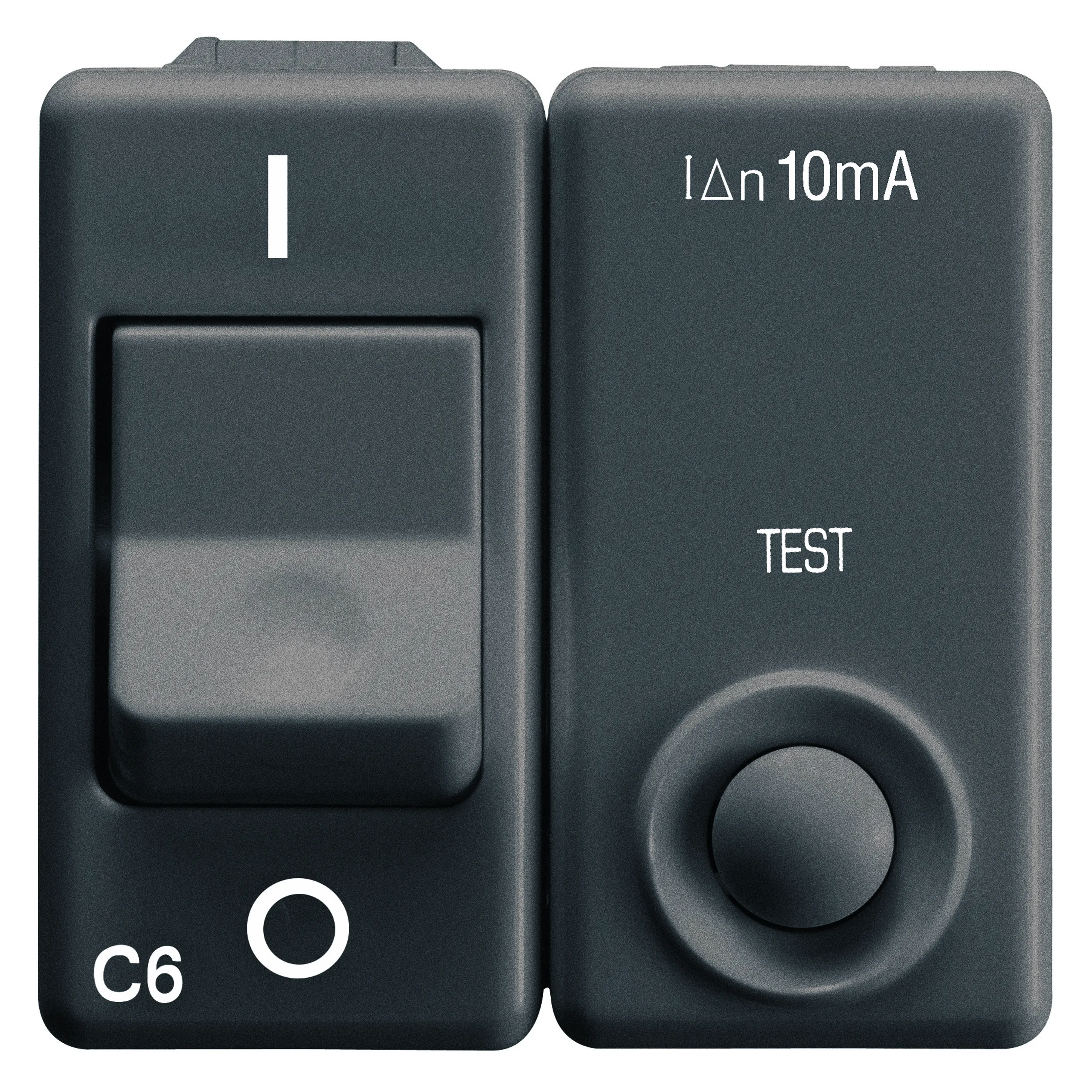 Intrerupator Miniatural De Curent Rezidual 230V C.A. Clasa A 1P+N 10A 3Ka 10Ma Caracteristica C 2 Module Sistem Negru Gewiss System GW21438