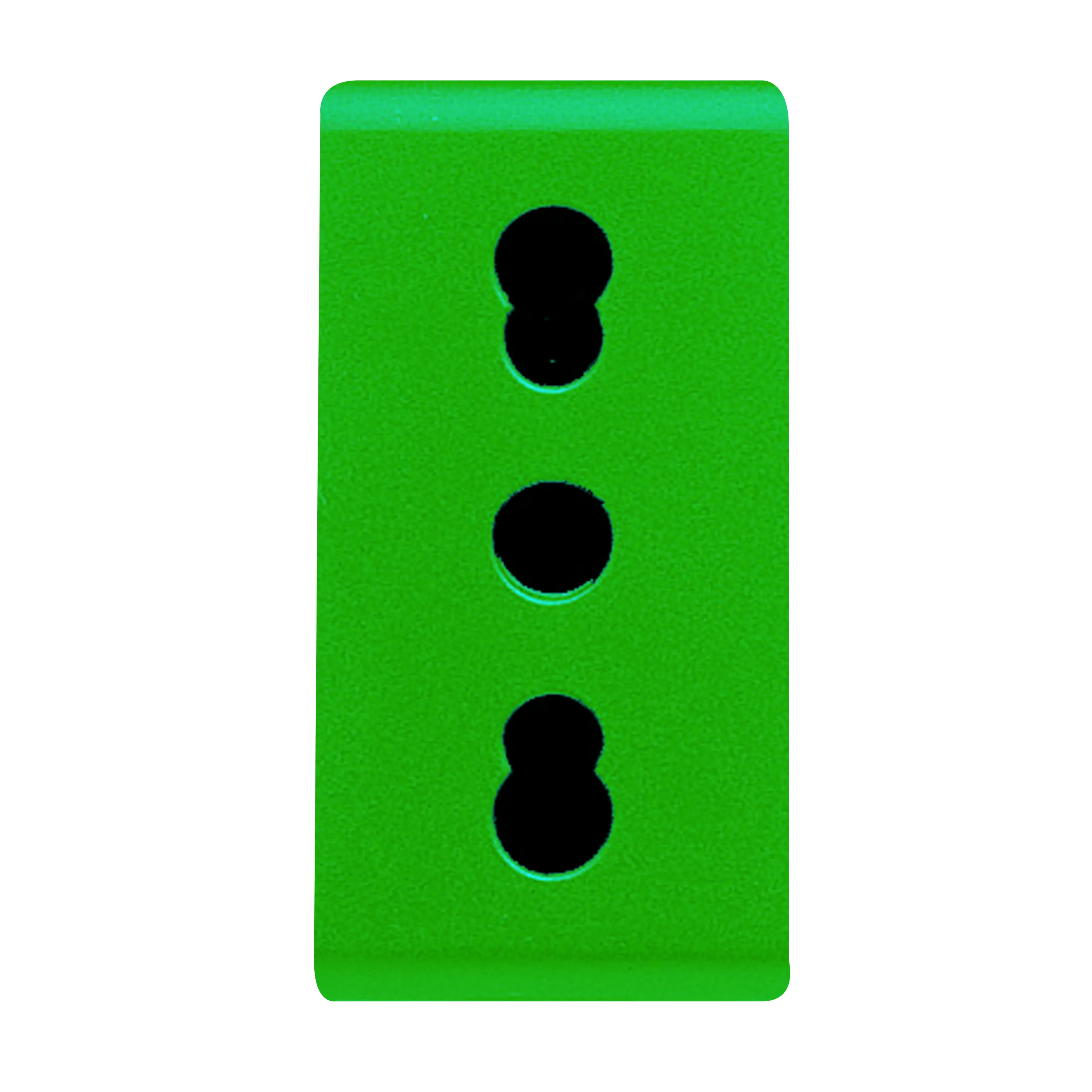 Priza, Standard, Italiana, 250V, C.A., Pentru, Linii, Dedicate, 2P+E, 16A, Amperaj, Dublu, P17-11, 1, Modul, Verde, Sistem, Gewiss, System, GW20281