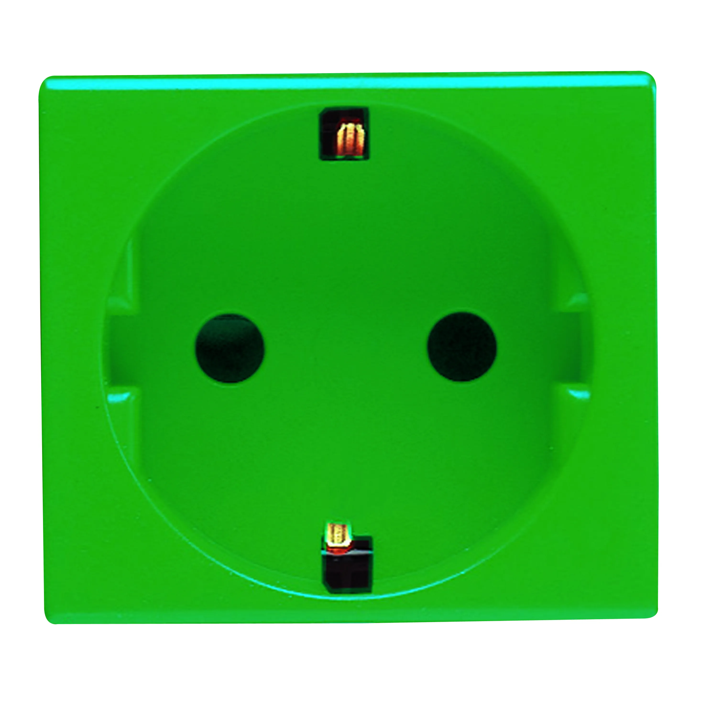 Priza, Standard, Germana, 250V, C.A., Pentru, Linii, Dedicate, 2P+E, 16A, 2, Module, Verde, Sistem, Gewiss, System, GW20283