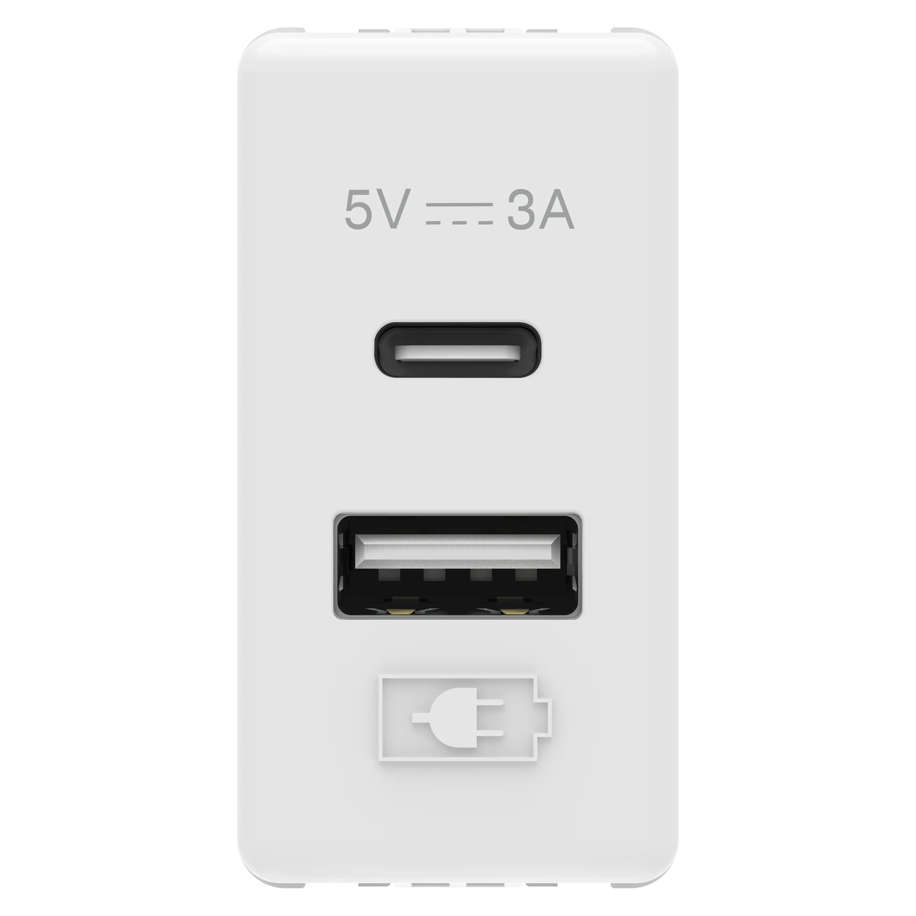 Incarcator, Usb, TIP, A+C, 3A, Alb, Sistem, Gewiss, System, GW20363 