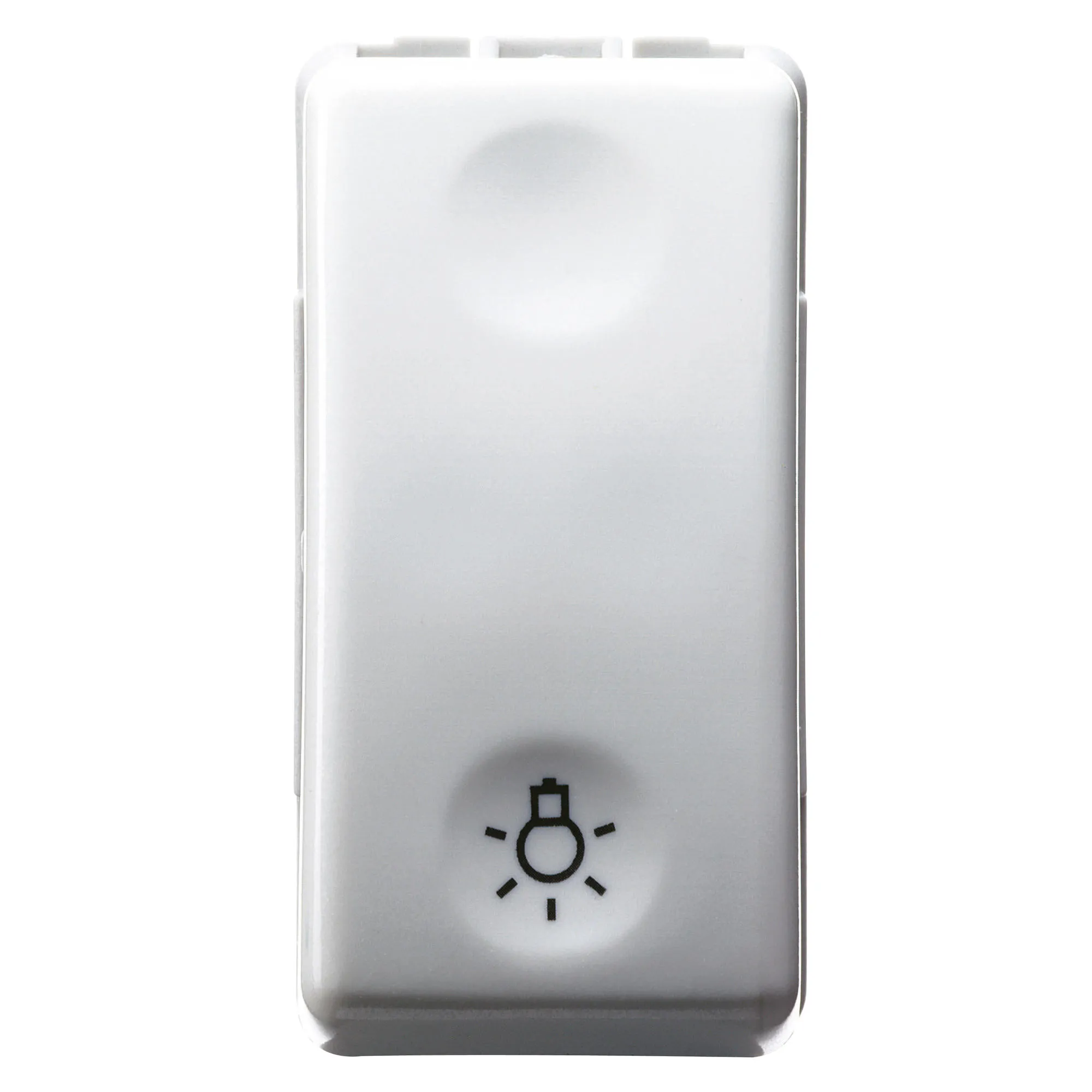 Buton, 1P, 250V, C.A., No, 10A, Cu, Indicator, Luminos, 1, Modul, Sistem, Alb, Gewiss, System, GW20513