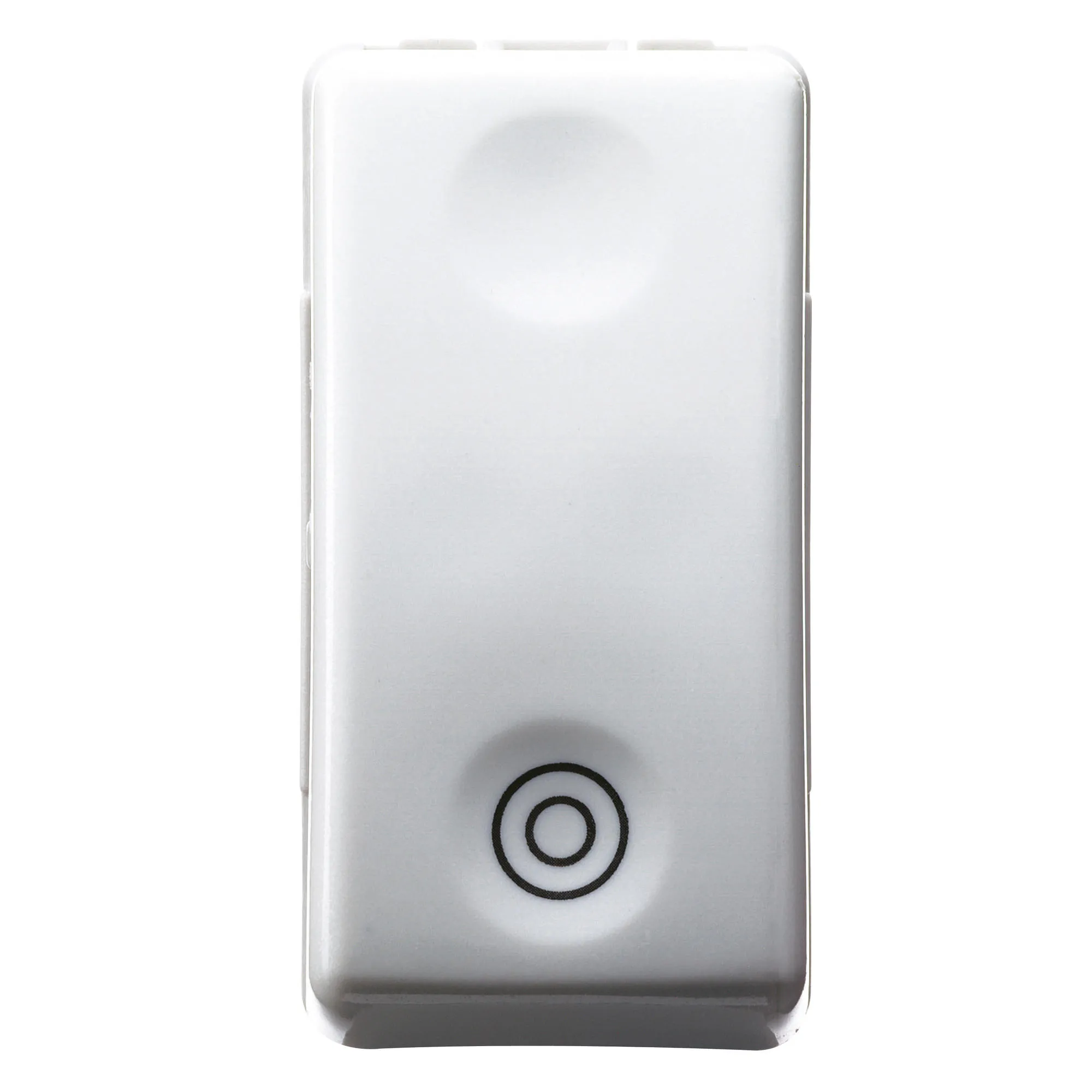 Buton, 2P, 250V, C.A., No, 10A, Neutru, Simbol, Cerc, Dublu, 1, Modul, Sistem, Alb, Gewiss, System, GW20517