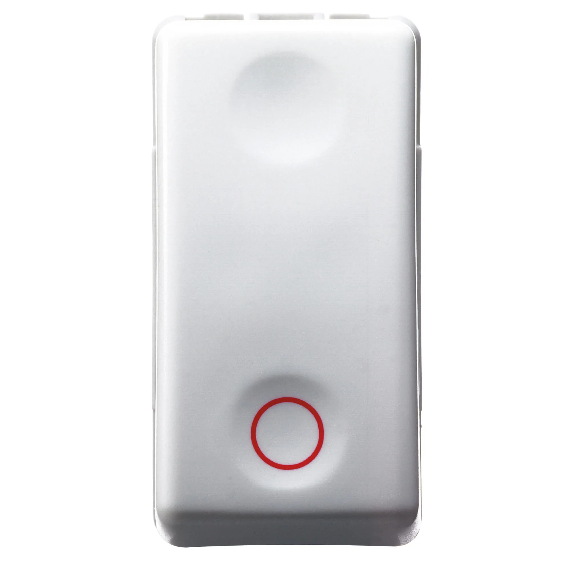 Buton, 1P, 250V, C.A., Nc, 10A, Neutru, Cerc, Simbol, 1, Modul, Sistem, Alb, Gewiss, System, GW20519