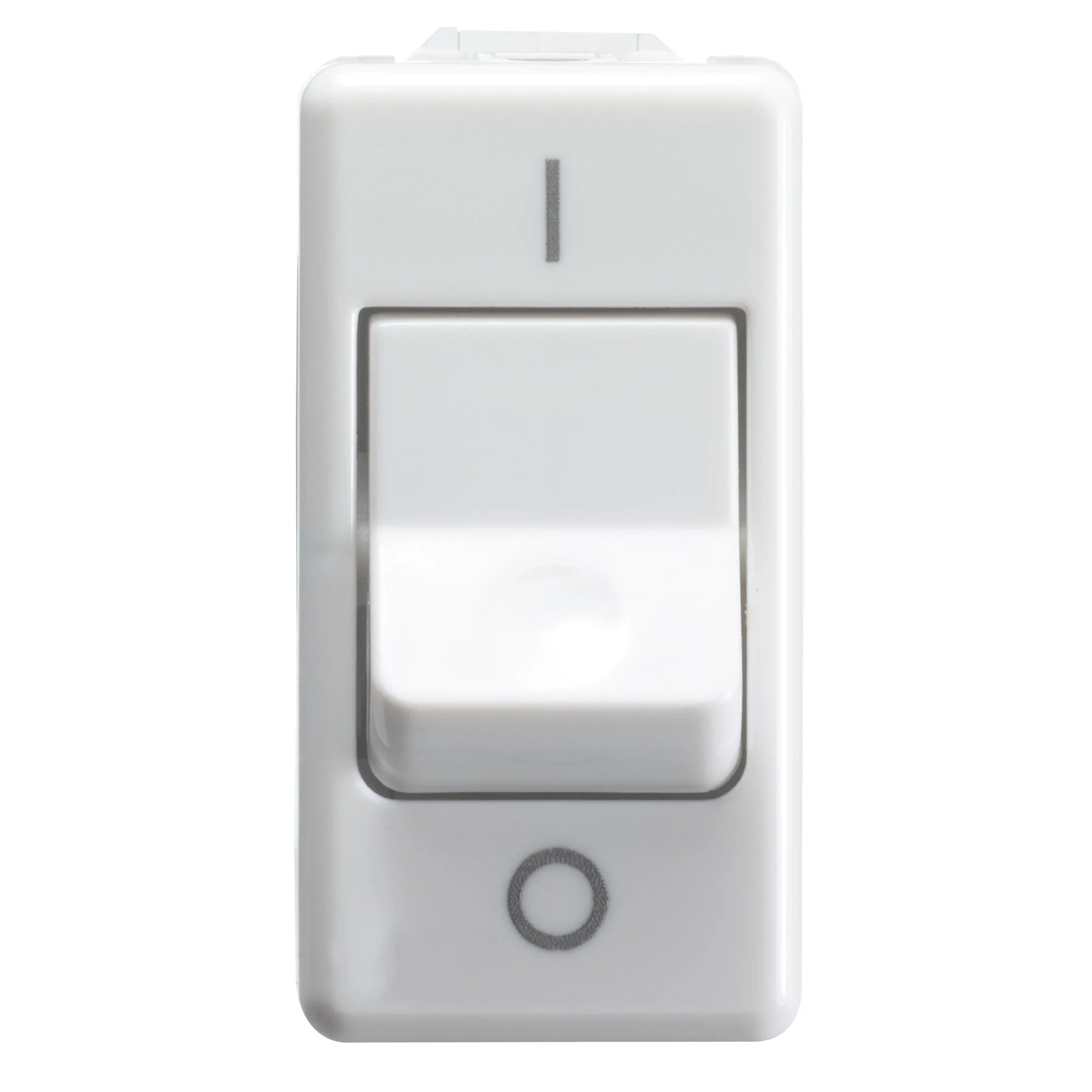 Intrerupator, Unidirectional, 2P, 250V, C.A., Pentru, Regim, Greu, De, Lucru, 25Ax, Neutru, Simbol, 0/I, 1, Modul, Sistem, Alb, Gewiss, System, GW20585