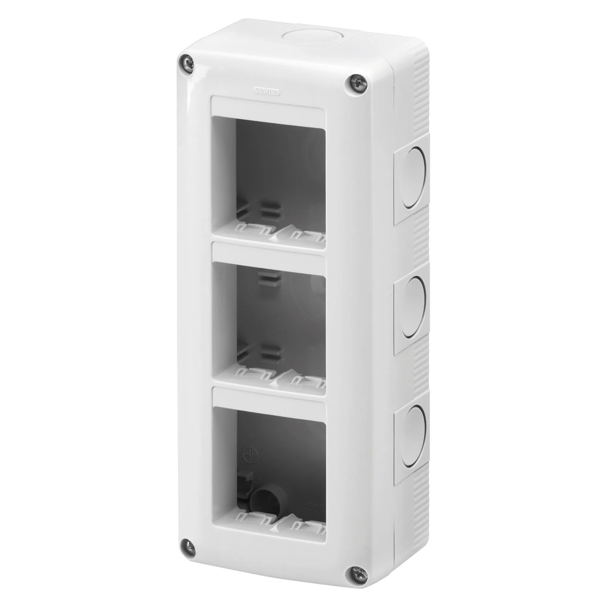 Carcasa, Protejata, Pentru, Dispozitive, De, Sistem, MultIPlu, Vertical, 6, Circuite, Modul, 2X3, Ral, 7035, Gri, IP40, Gewiss, System, GW27022 