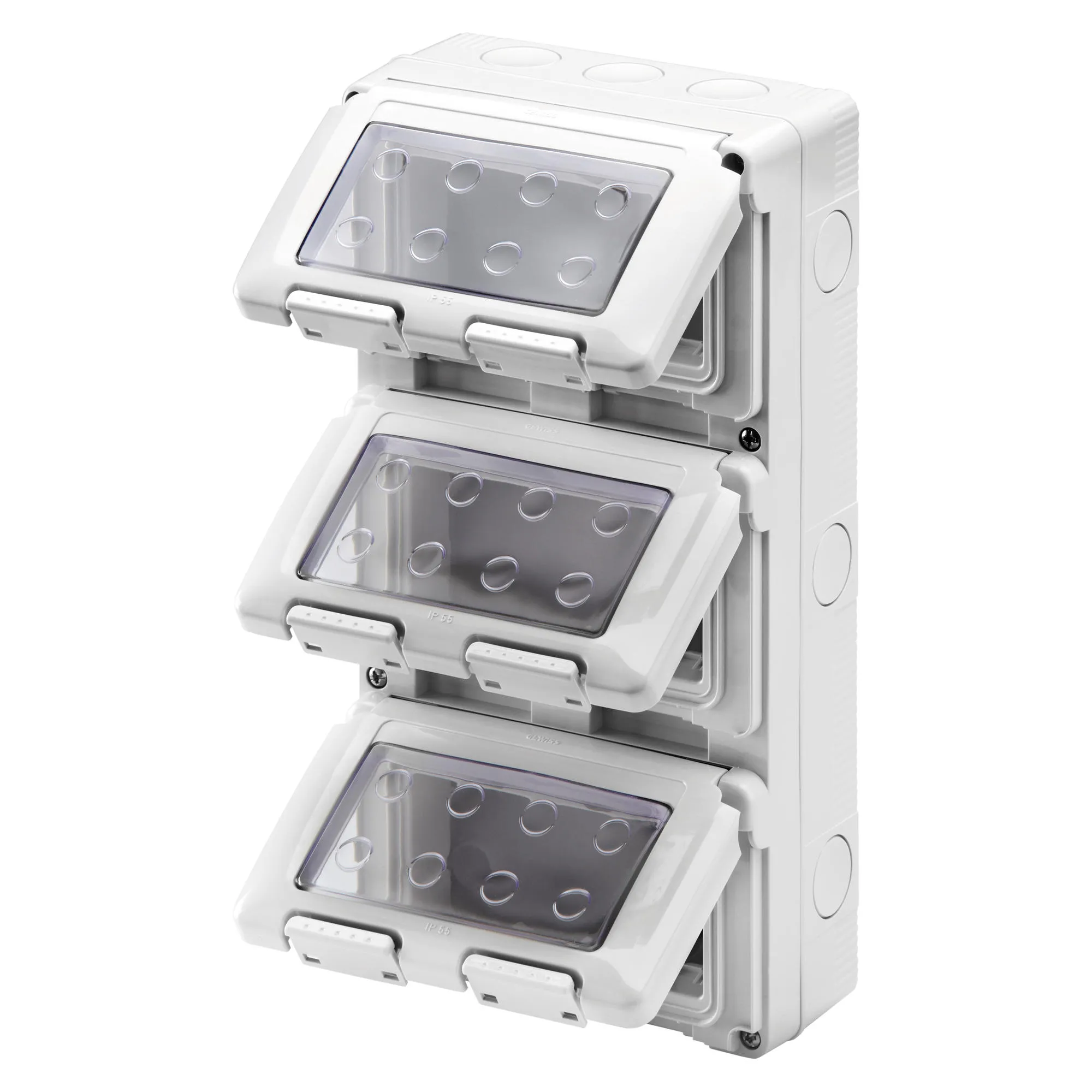 Carcasa, Etansa, Pentru, Dispozitivele, Sistemului, Verticala, 12, Circuite, Modul, 4X3, Gri, Ral, 7035, IP55, Gewiss, System, GW27052 