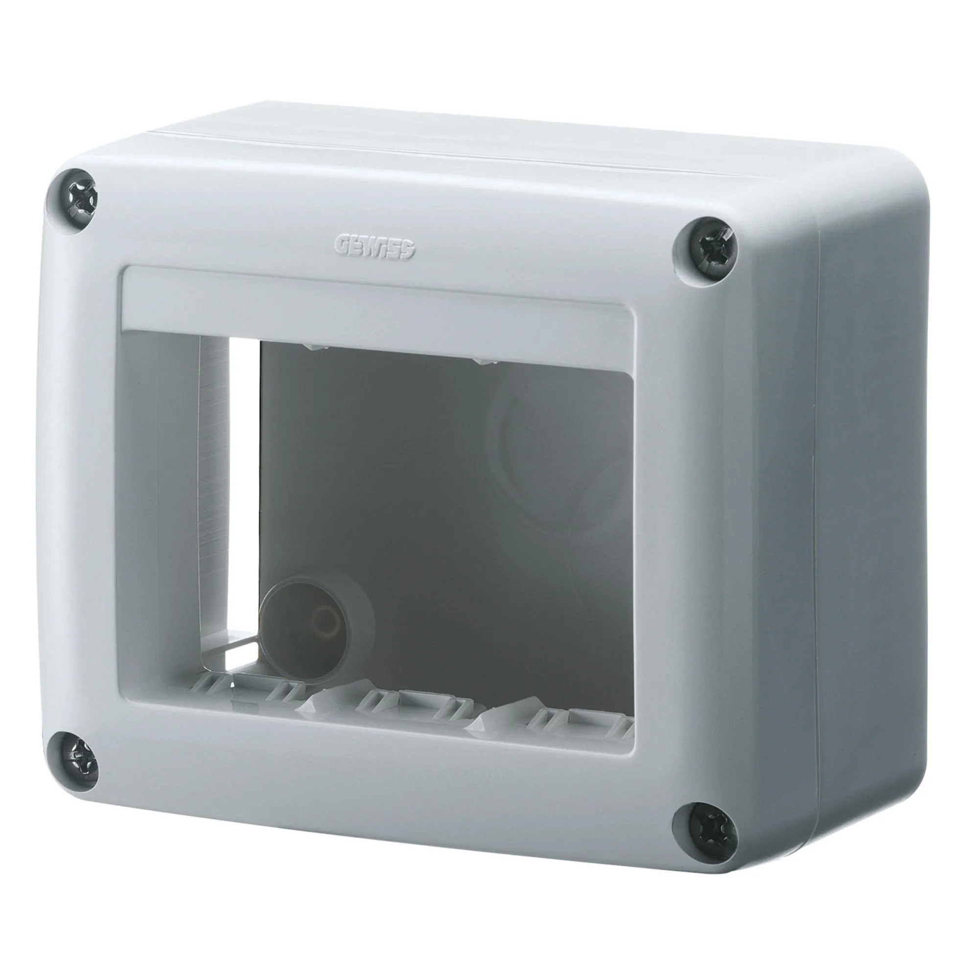 Cutie, Dispozitiv, Autoportant, Pentru, Dispozitivul, De, Sistem, Fusta, Si, Canal, Framne, 3, Circuite, Interval, Sistem, Alb, Ral, 9010, Gewiss, System, GW27615
