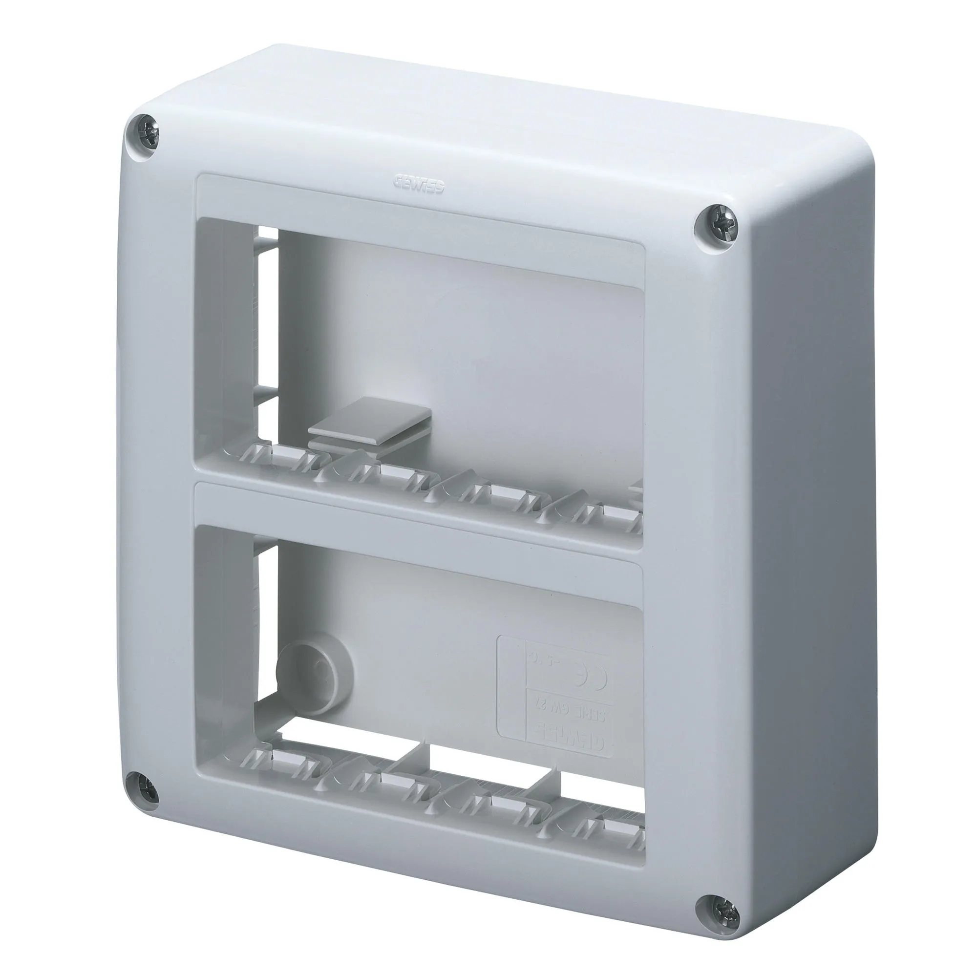 Cutie, Dispozitiv, Autoportant, Pentru, Dispozitivul, De, Sistem, Fusta, Si, Canal, Framne, 8, Circuite, Interval, Sistem, Alb, Ral, 9010, Gewiss, System, GW27627