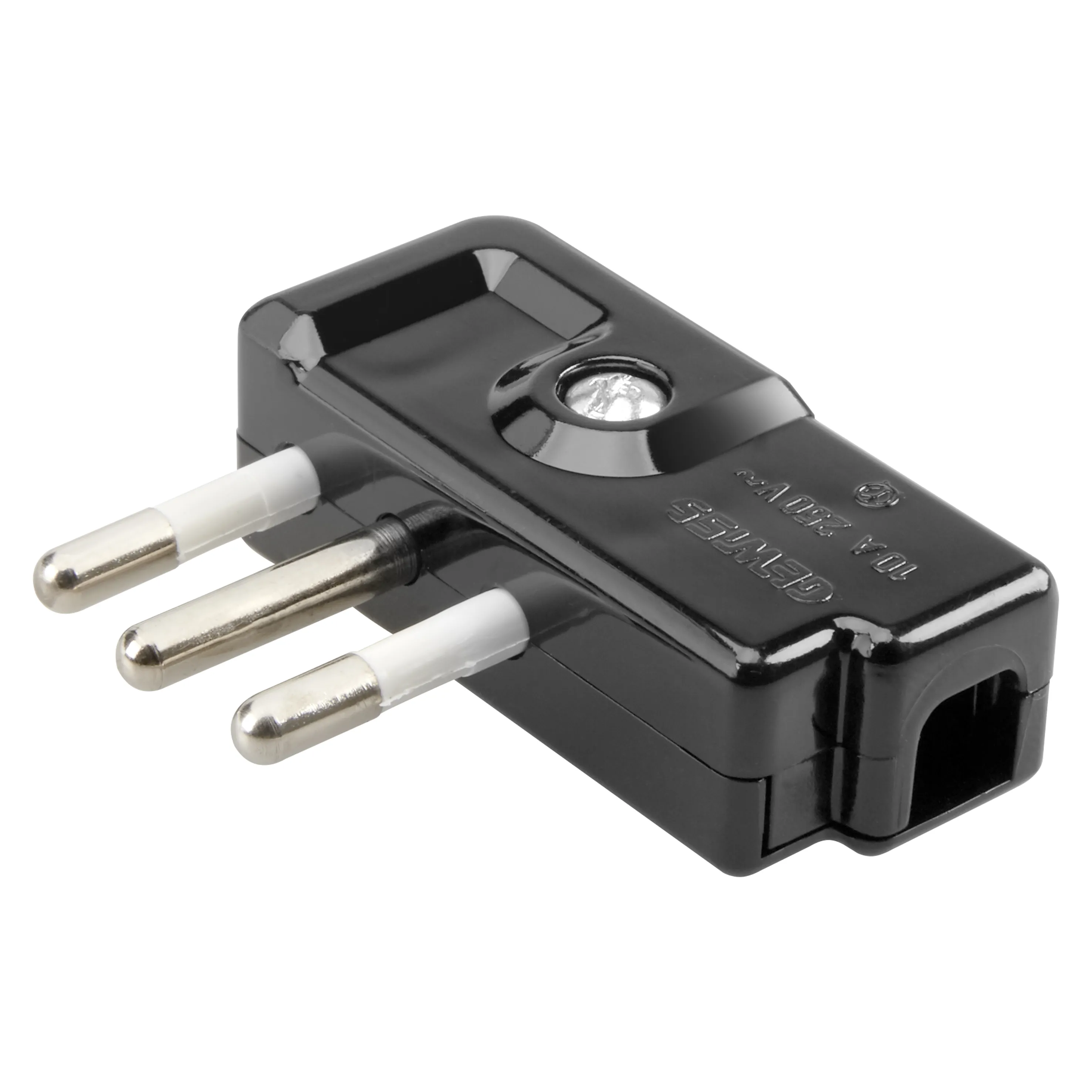Fisa, Portabila, 90°, Standard, Italian, 2P+E, 10A, 250V, C.A., TIP, Spa11, Gresie, Gewiss, System, GW28008