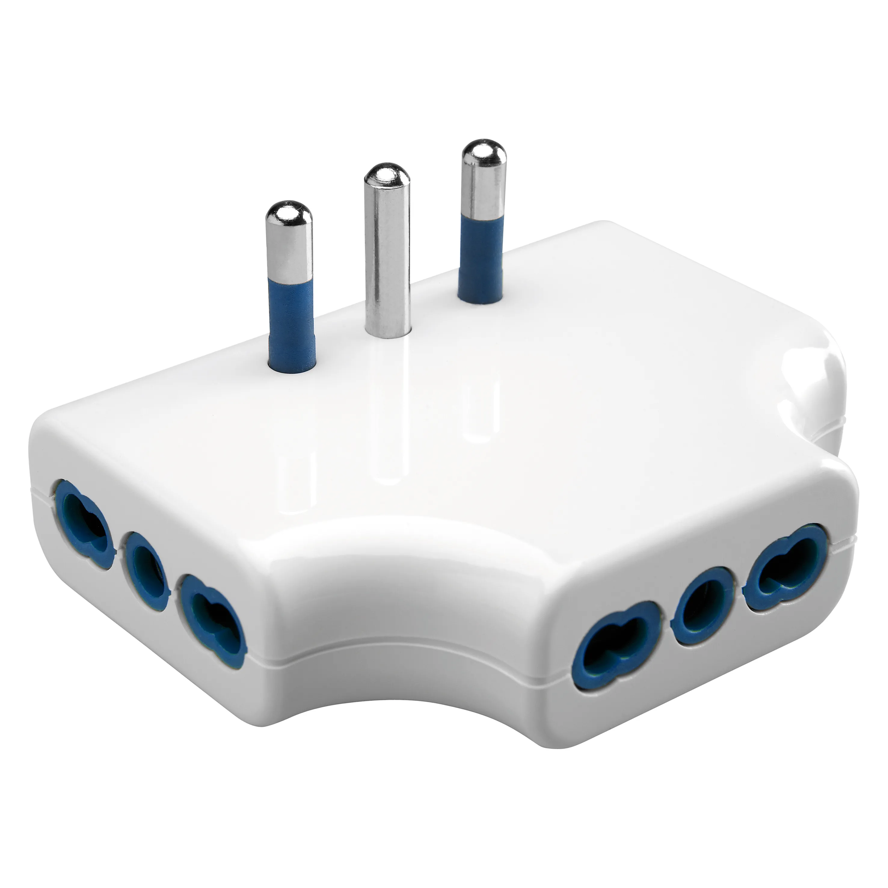 Adaptor, MultIPlu, Plat, 2P+E, 10A, S17, 3, Iesiri, Standard, Italian, 16A, Amperaj, Dublu, Bianco, Gewiss, System, GW28419