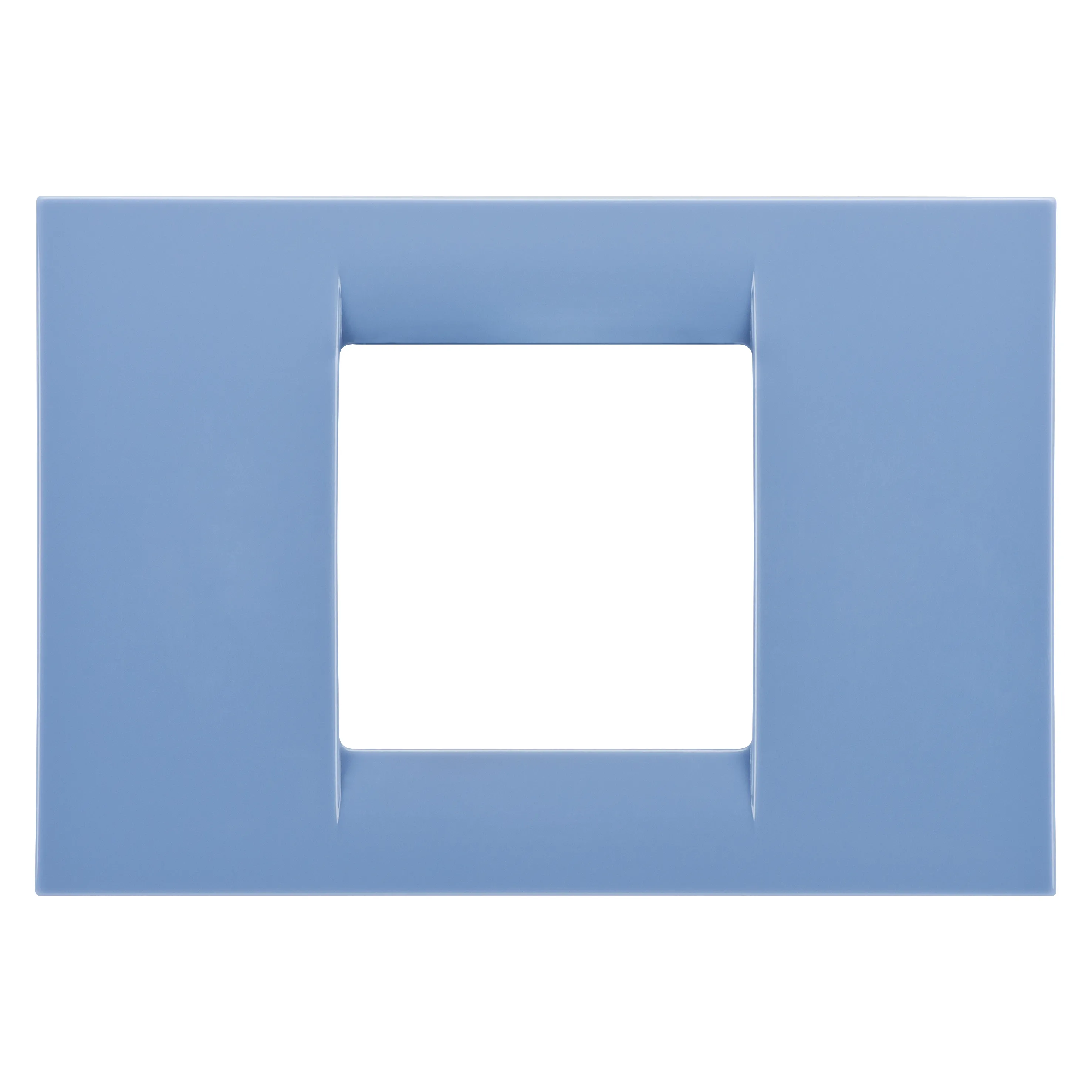 Placa, Virna, In, Finisaj, Lucios, Din, Tehnopolimer, 2 Module, Albastru, Deschis, Sistem, Gewiss, System, GW22162