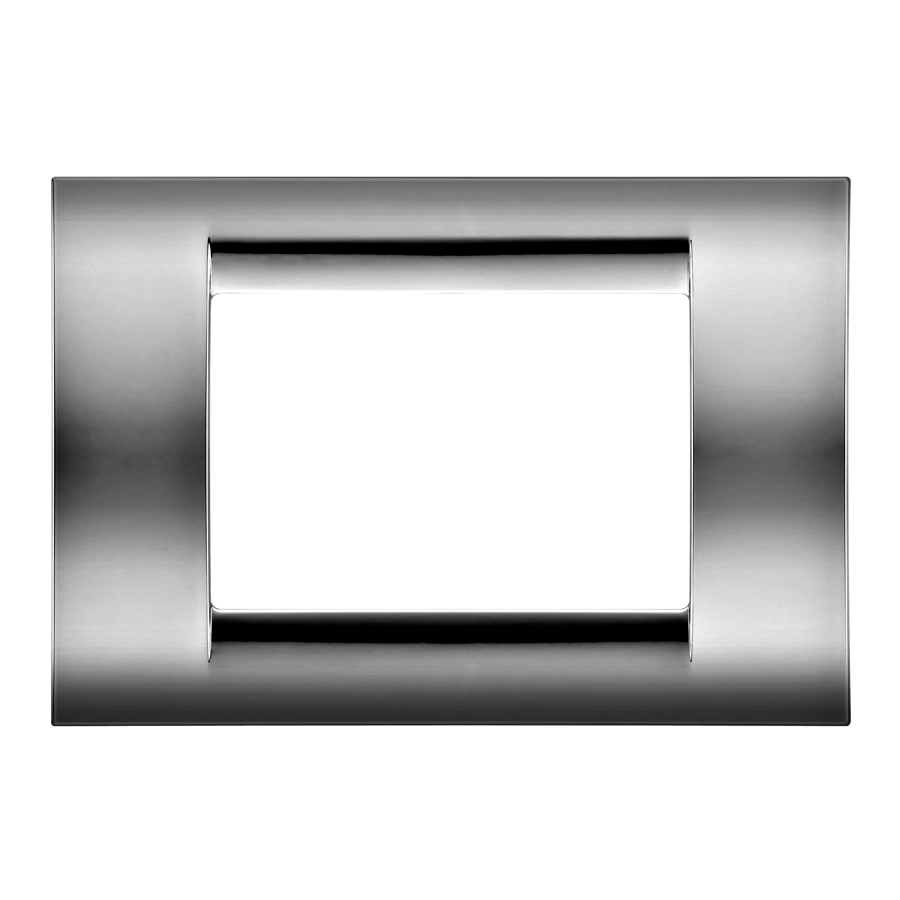 Placa, Virna, In, Finisaj, Lucios, Din, Tehnopolimer, 8 Module, (4+4, Suprapuse), Crom, Moale, Sistem, Gewiss, System, GW22257