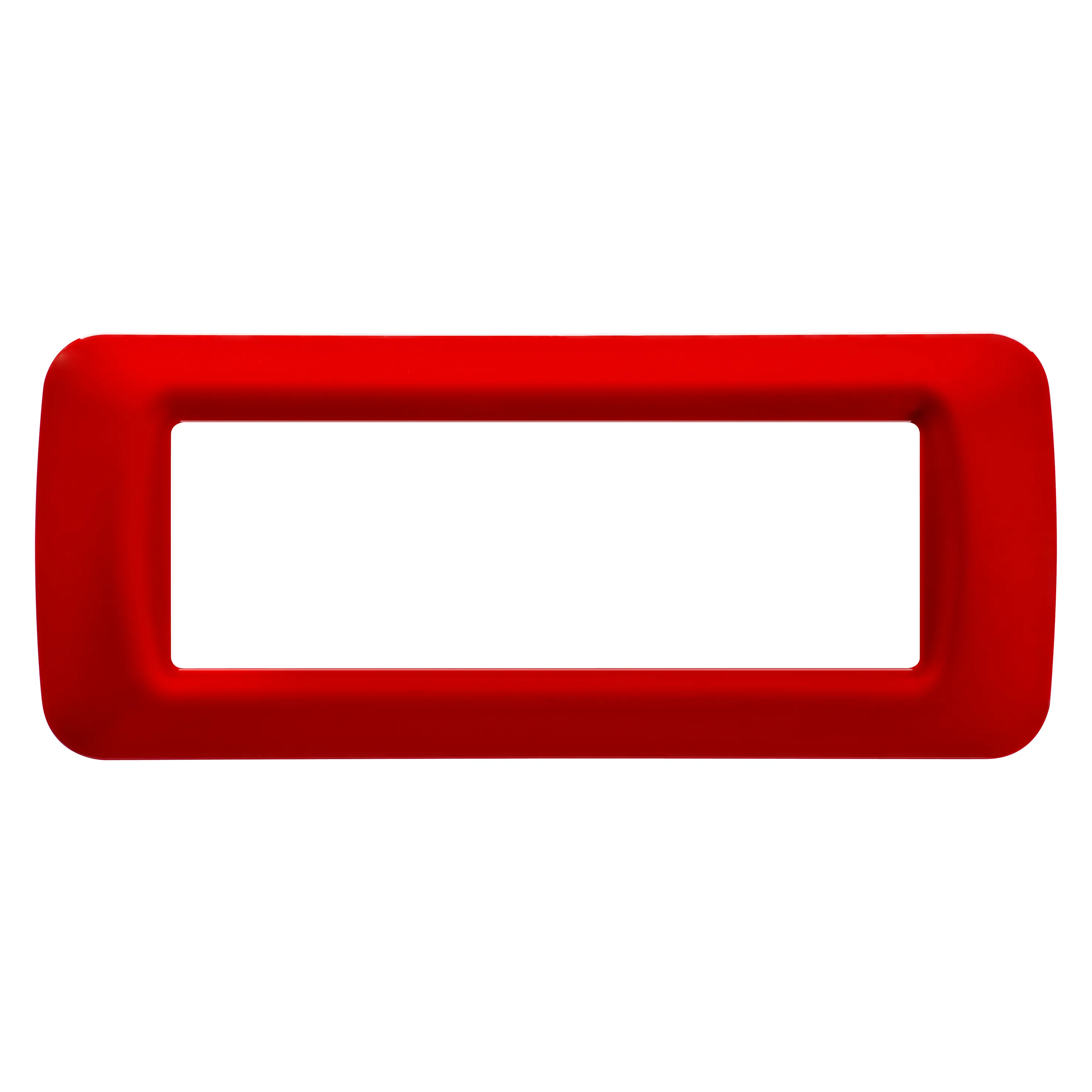 Placa, De, Sistem, Superioara, Finisare, Lucioasa, Din, Tehnopolimer, 6 Module, Geraniu, Rosu, Sistem, Gewiss, System, GW22526