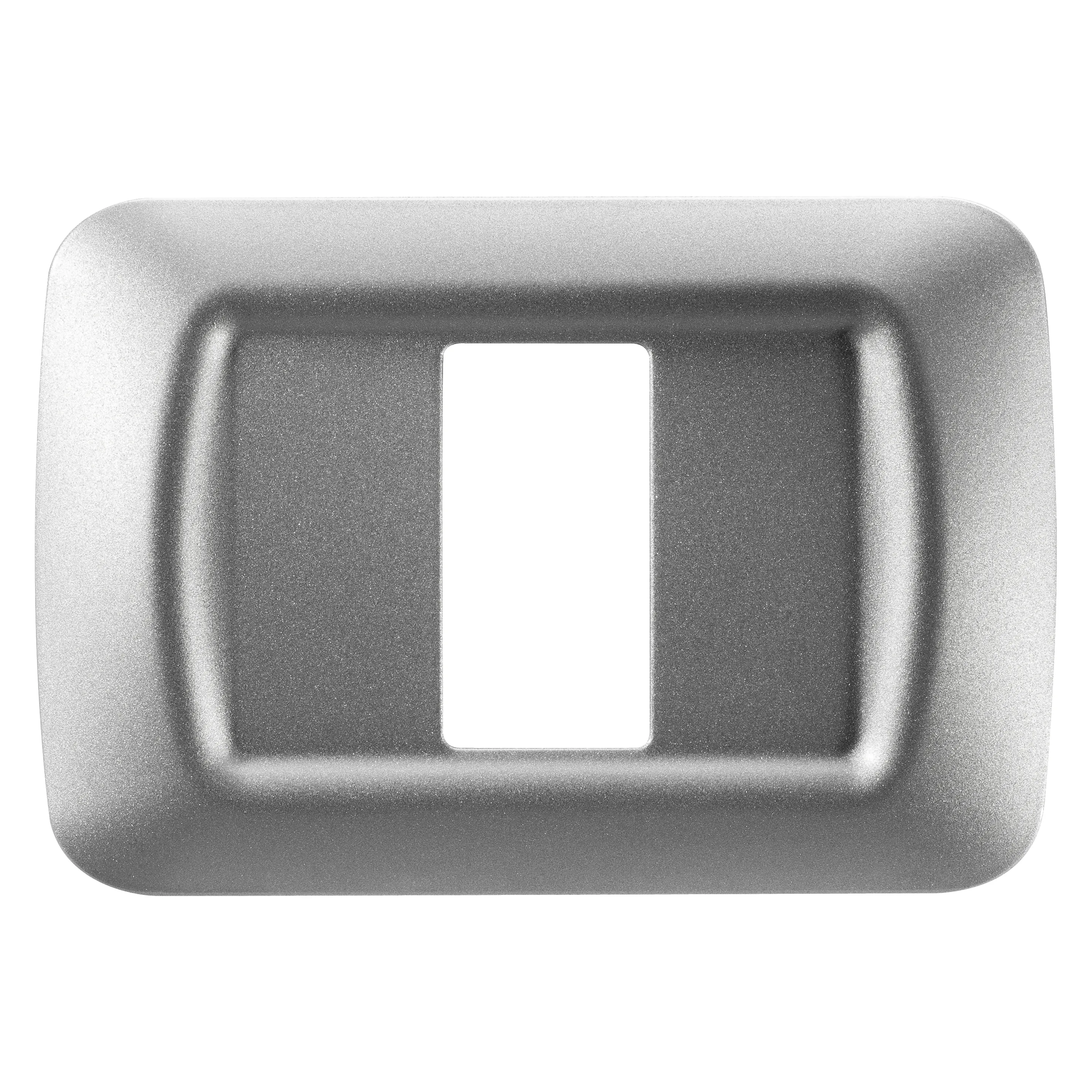 Placa, De, Sistem, Superioara, Finisare, Lucioasa, Din, Tehnopolimer, 1 Modul, Titan, Metalic, Sistem, Gewiss, System, GW22601