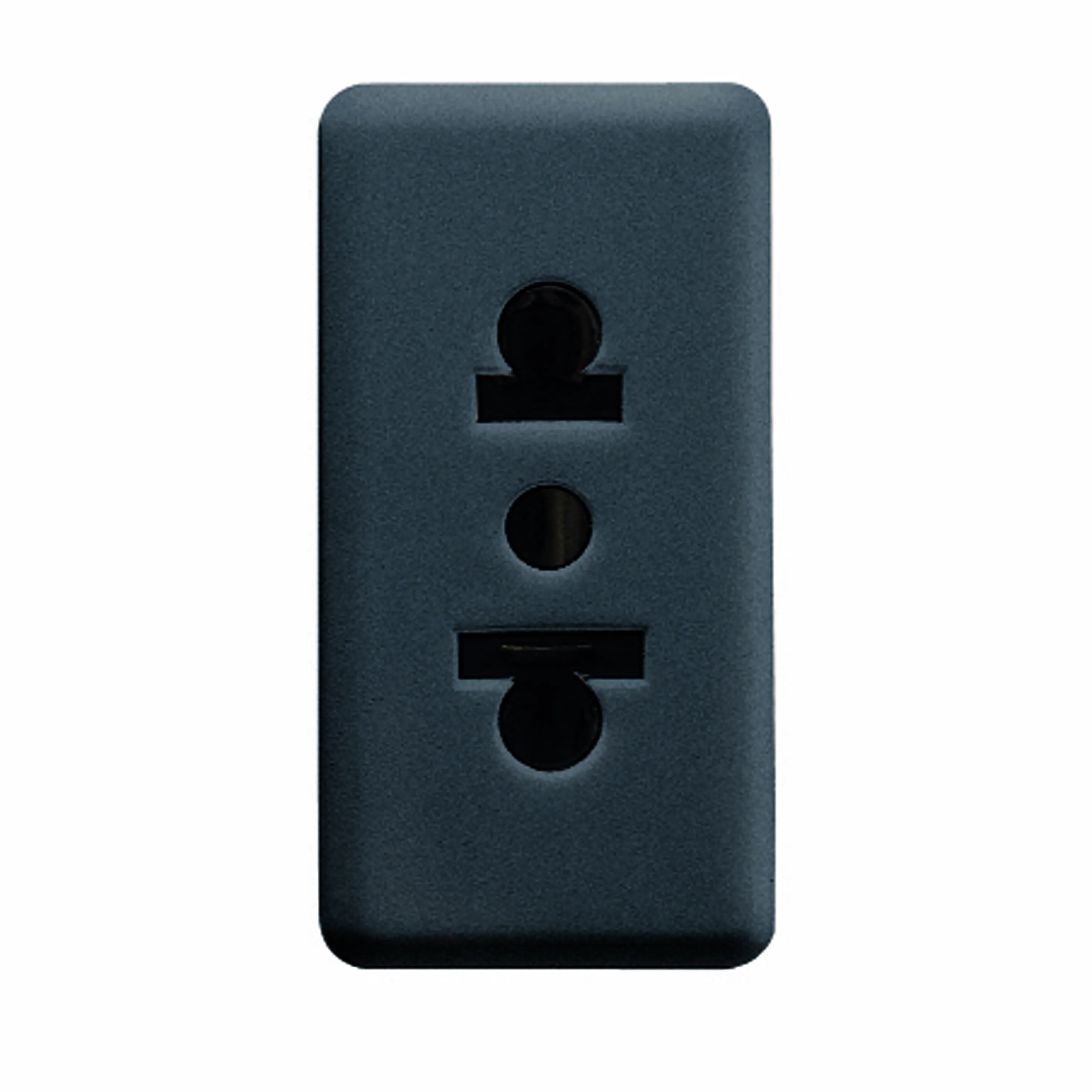 Priza, Standard, Euro-Americana, 250/125V, C.A., 2P+E, 15A, 1, Modul, Sistem, Negru, Gewiss, System, GW21212