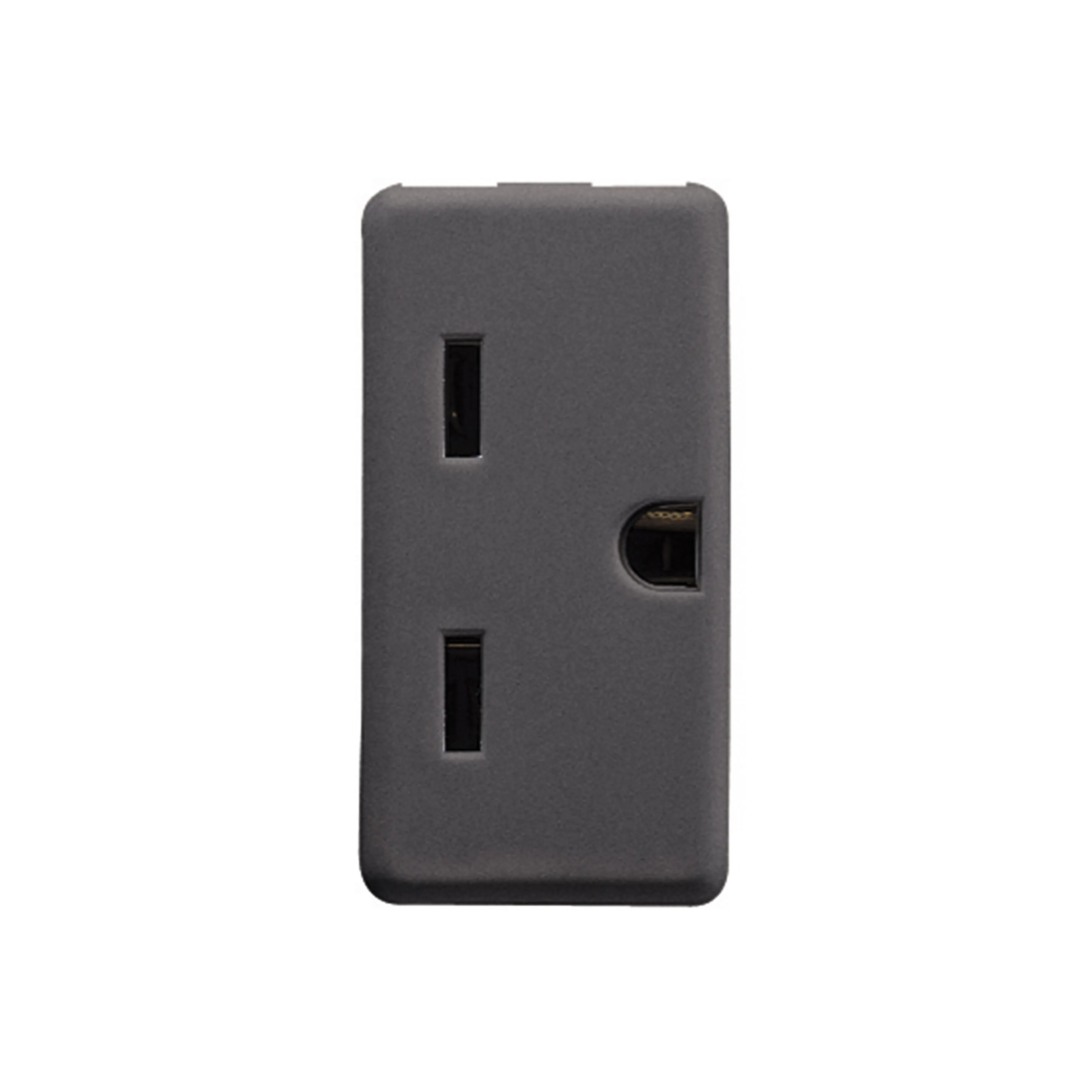 Priza, Standard, Sua, 250/125V, C.A., 2P+E, 15A, 250V, Fisa, Verticala, Plata, Aliniata, 1, Modul, Negru, Sistem, Gewiss, System, GW21216