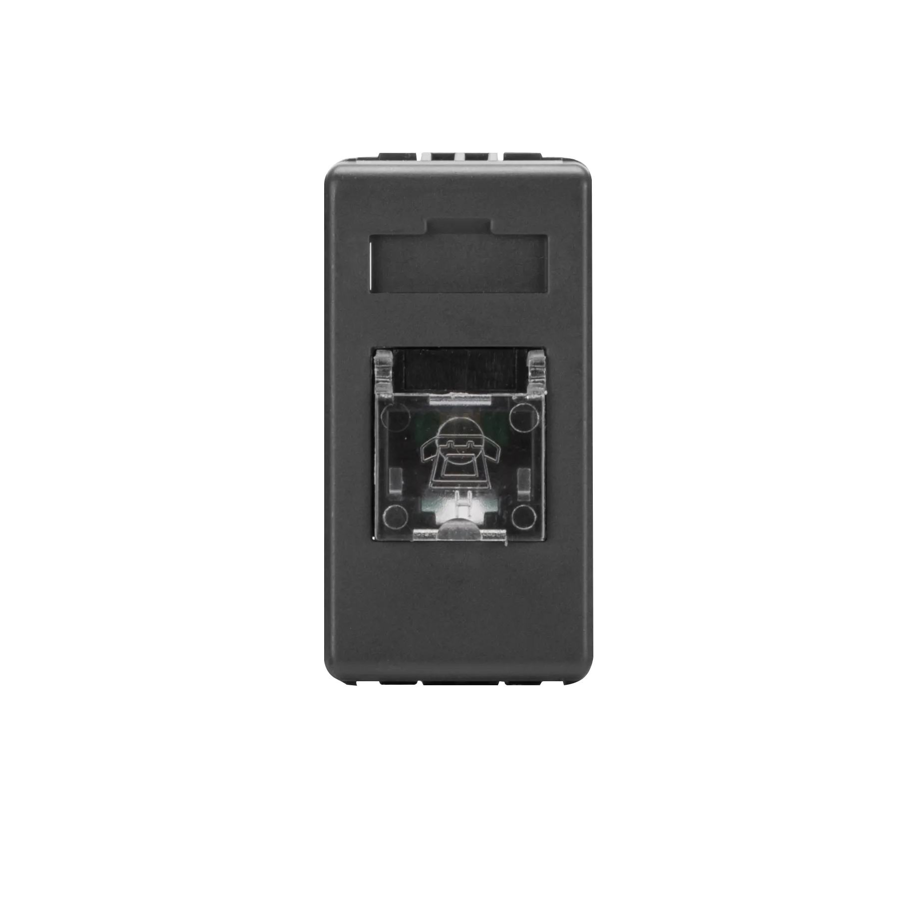 Priza, Telefonica, Rj11, 2, Perechi, Pereche, Rasucita, Terminale, Insurubate, 1, Modul, Sistem, Negru, Gewiss, System, GW21251 