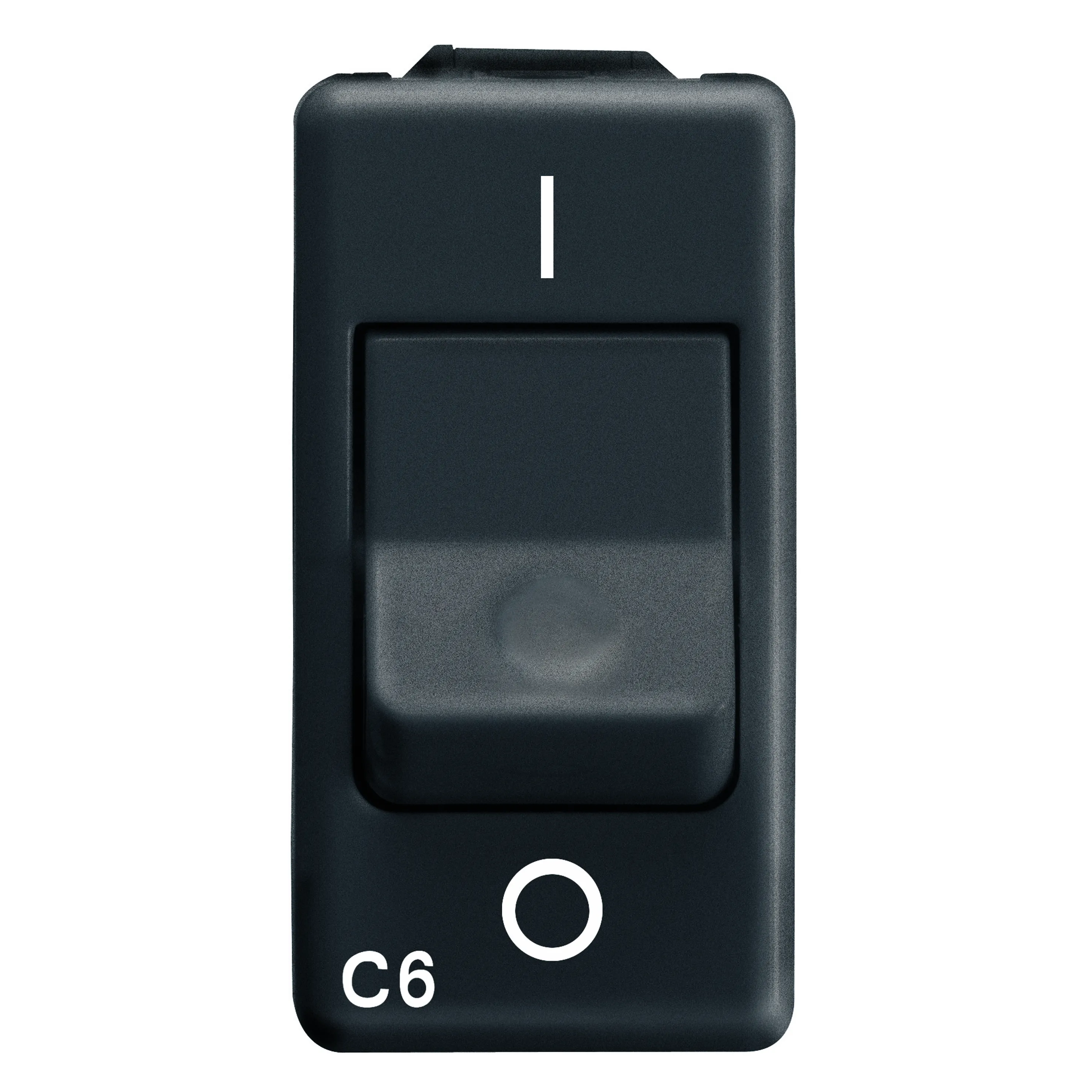 Intrerupator Miniatural 230V C.A. 1P 6A 3Ka Caracteristica C 1 Modul Sistem Negru Gewiss System GW21431