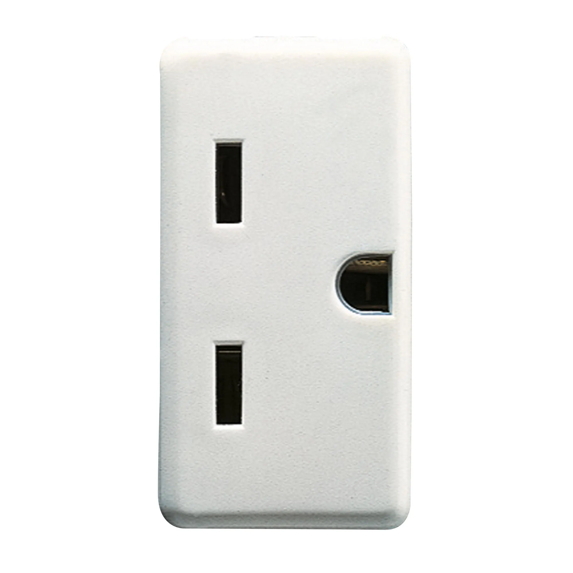 Priza, Standard, Sua, 250/125V, C.A., 2P+E, 15A, 250V, Fisa, Verticala, Plata, Aliniata, 1, Modul, Sistem, Alb, Gewiss, System, GW20216