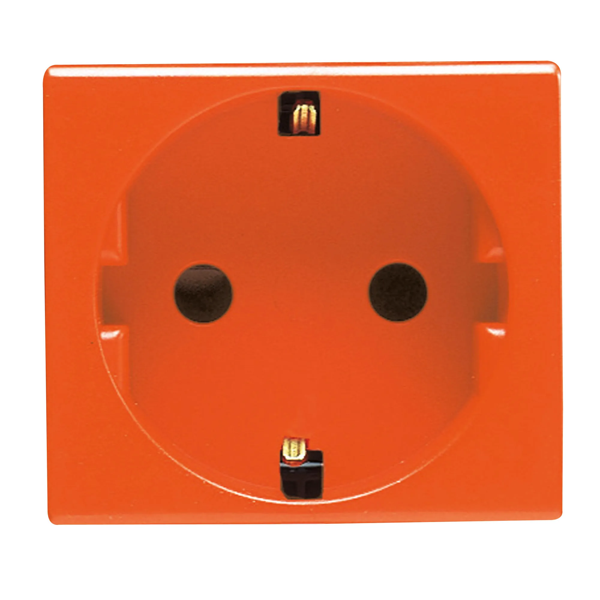 Priza, Standard, Germana, 250V, C.A., Pentru, Linii, Dedicate, 2P+E, 16A, 2, Module, Portocaliu, Sistem, Gewiss, System, GW20288