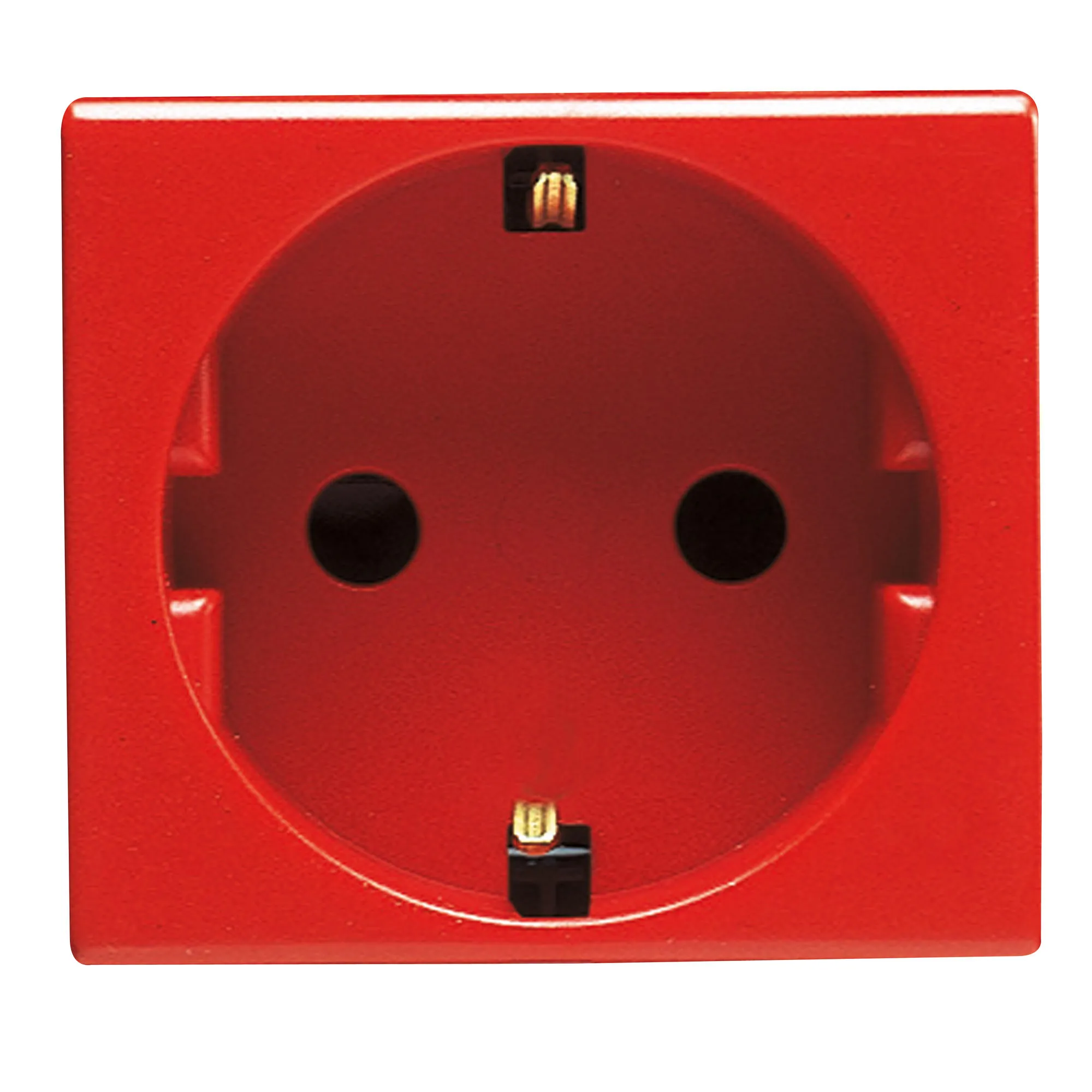 Priza, Standard, Germana, 250V, C.A., Pentru, Linii, Dedicate, 2P+E, 16A, 2, Module, Rosu, Sistem, Gewiss, System, GW20297