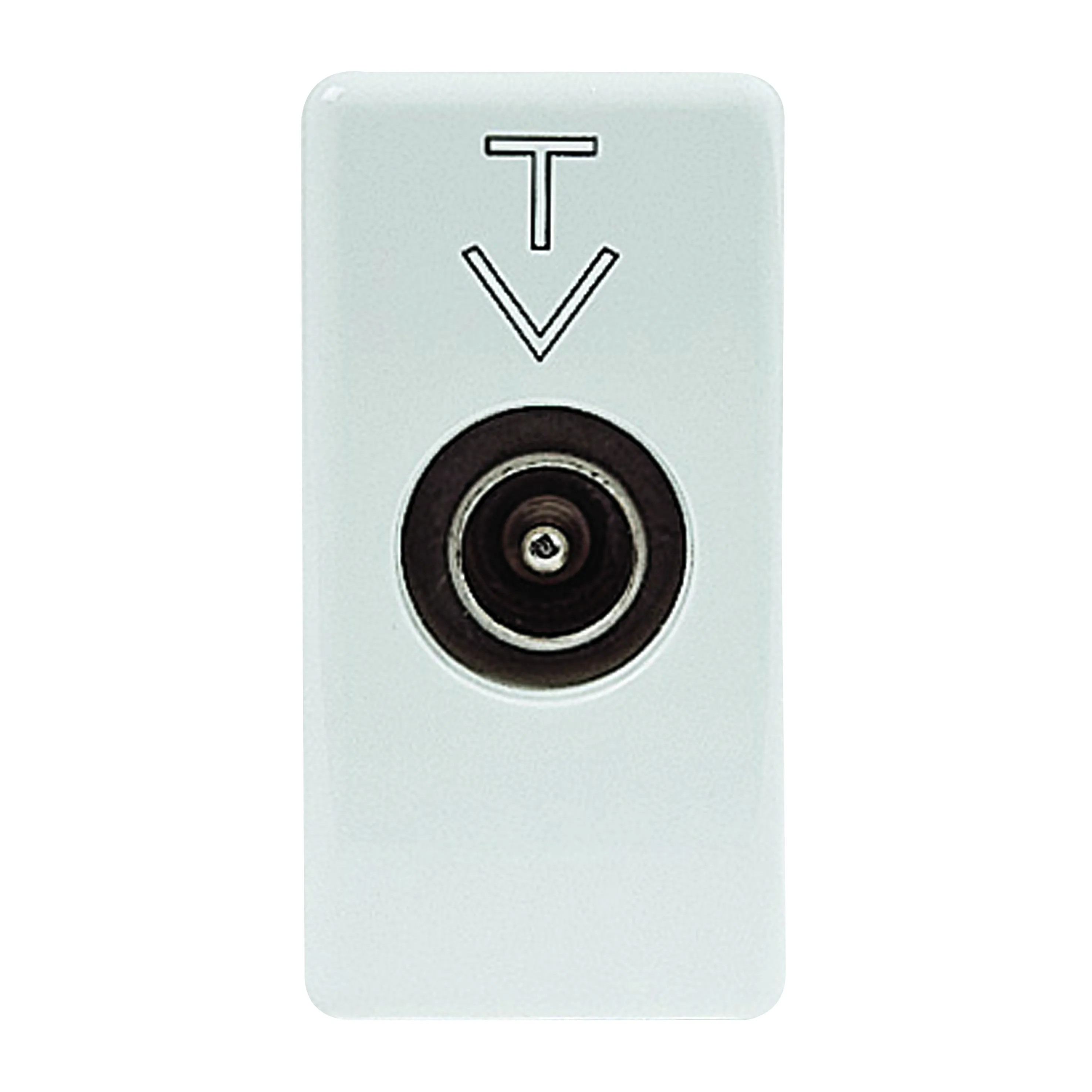 Priza, Coaxiala, Ecranare, Tv, Clasa, A, Conector, Tata, Iec, 9.5, Mm, Curent, Continuu, Cu, Trecere, De, Curent, 1, Modul, Sistem, Alb, Gewiss, System, GW20381