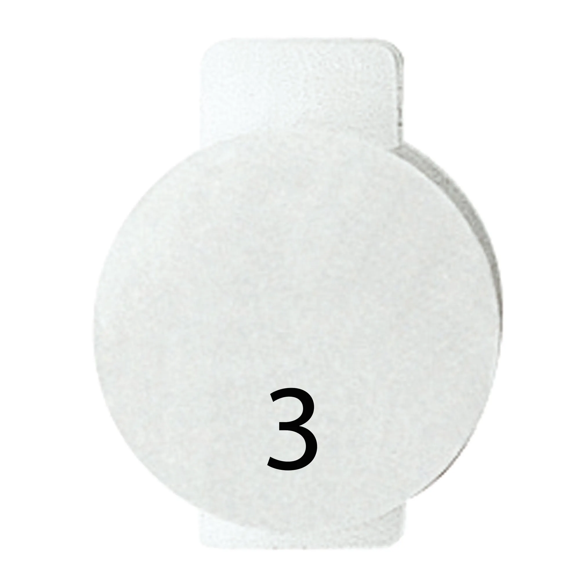 Lentila, Cu, Simbol, Iluminat, Pentru, Dispozitivele, De, Comanda, Trei, Simbol, 3, Sistem, Alb, Gewiss, System, GW20563