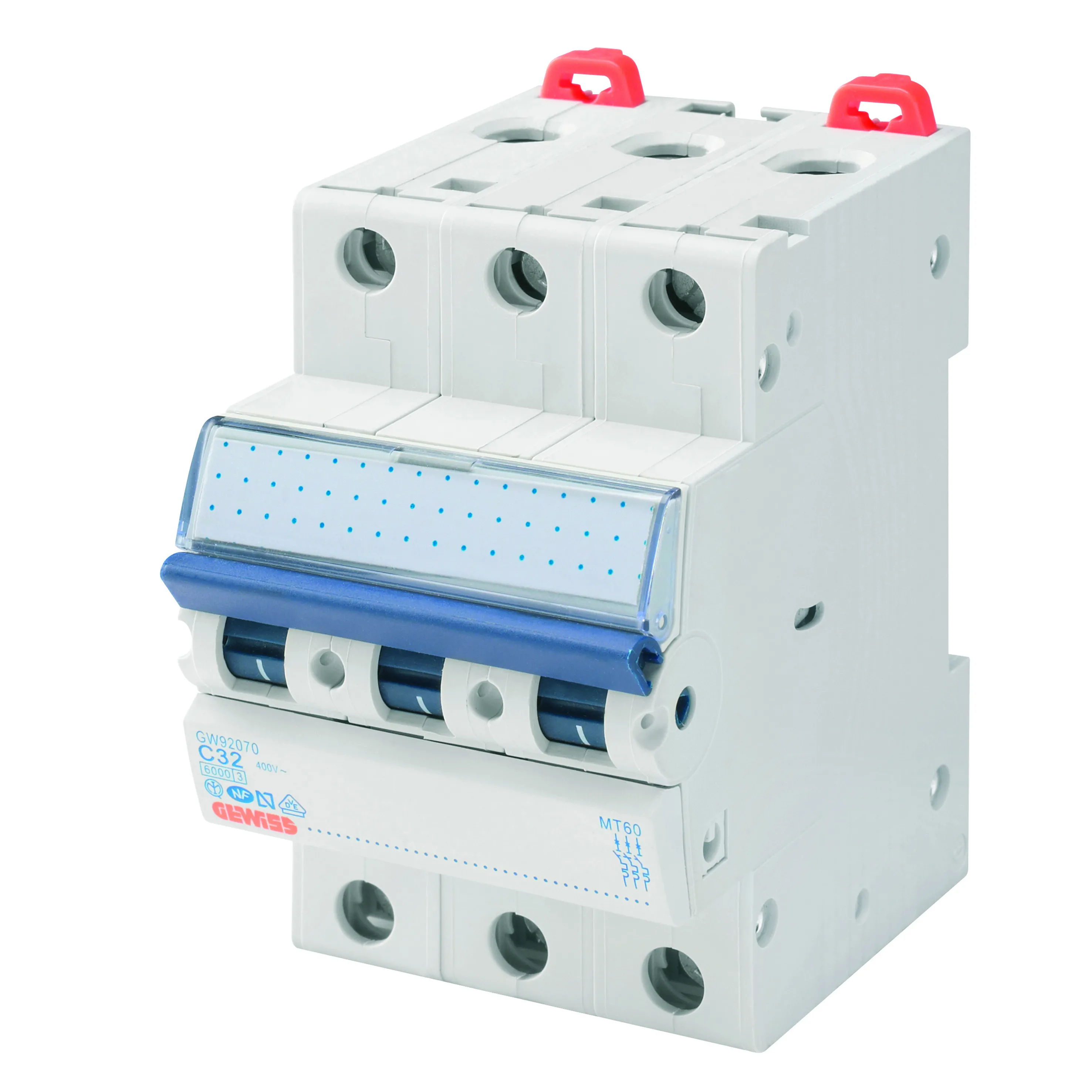 Intrerupator Siguranta automata MT 100 3P Tripolar Curba D 40A 3 Module Gewiss GW92771