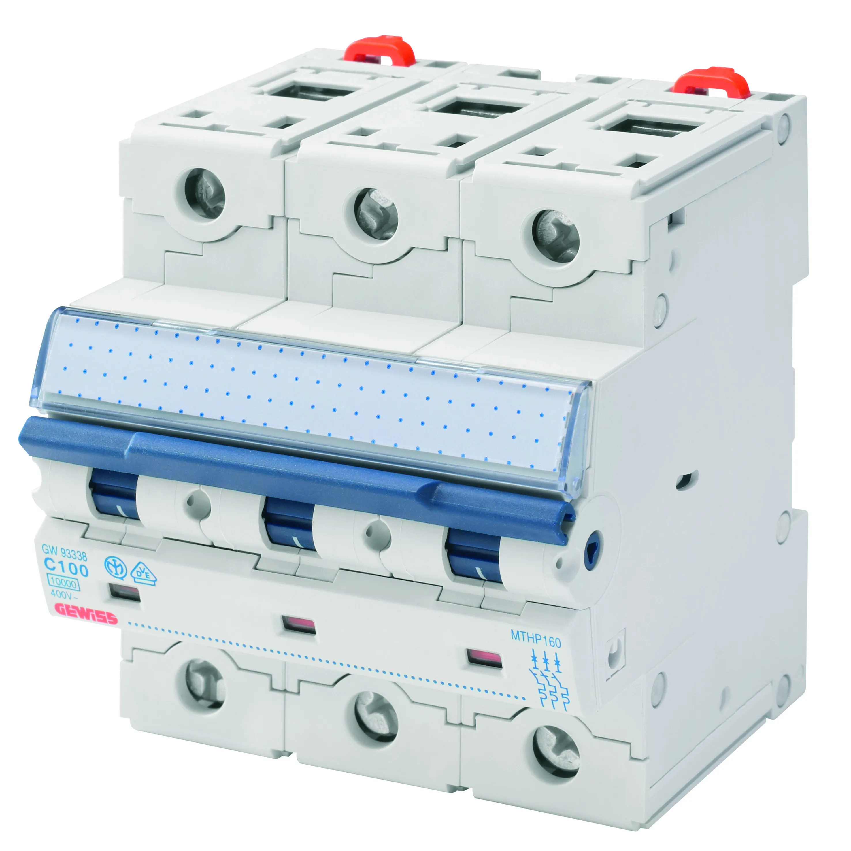 Intrerupator Miniatural De Inalta Performanta MTHP 250 3P Tripolar Curba C 50A 4.5 Module Gewiss GW93235