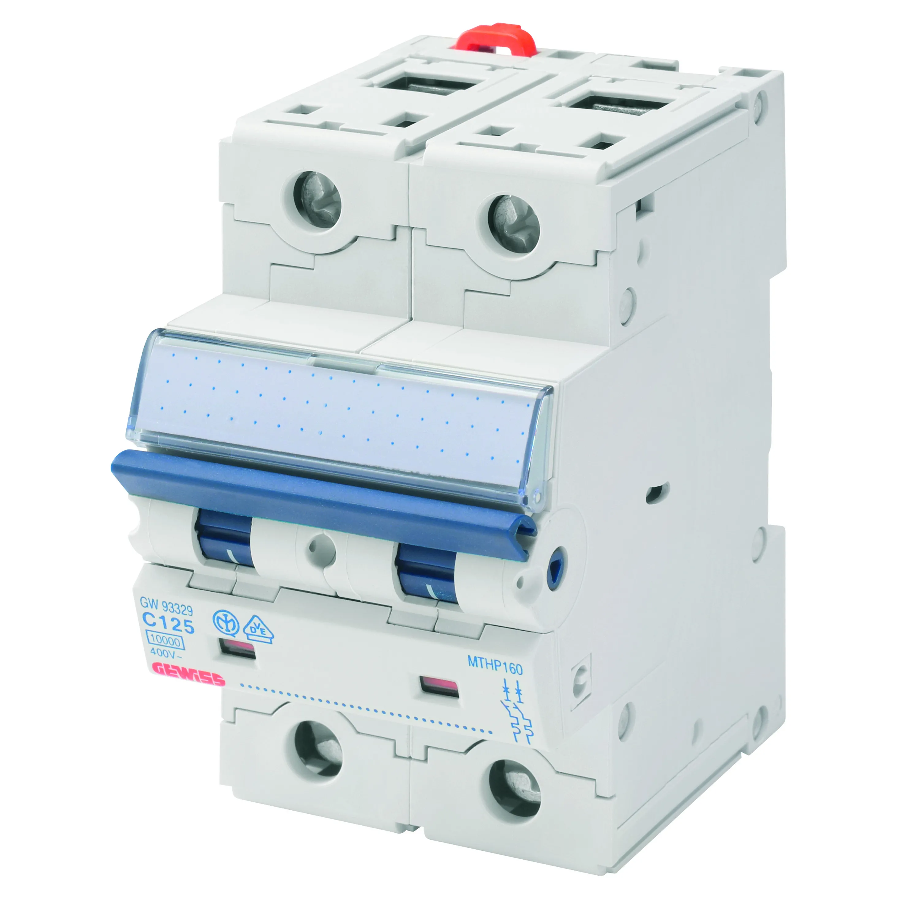 Intrerupator Miniatural De Inalta Performanta MTHP 160 2P Bipolar Curba C 100A  3 Module Gewiss GW93328