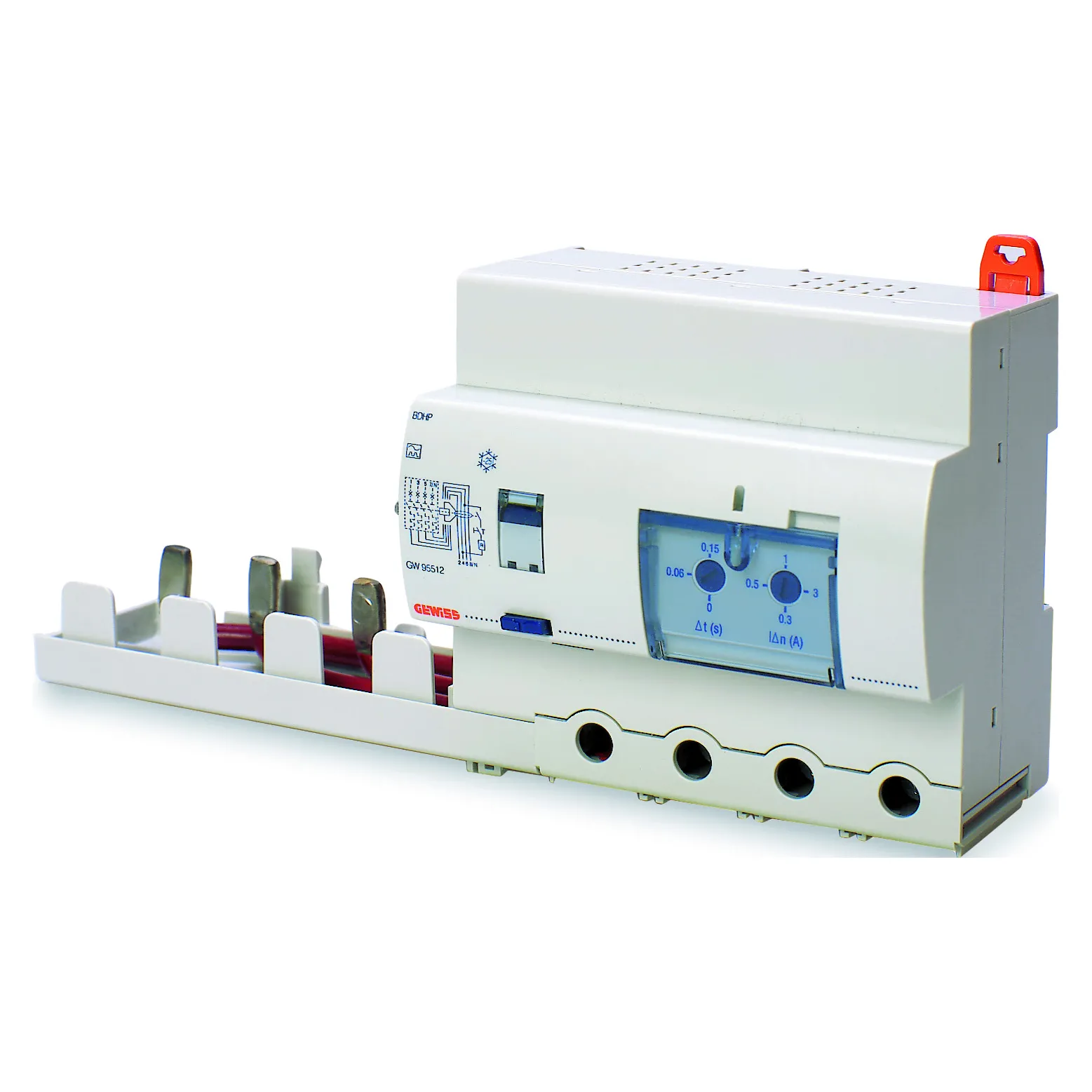 Bloc, diferential, pur, rccb, pentru, intrerupator, mthp, rezistent, la, impuls, 4p, 125a, tip, a, reglabil, idn=300ma, 3000ma, 0, 150ms, 6, module, 