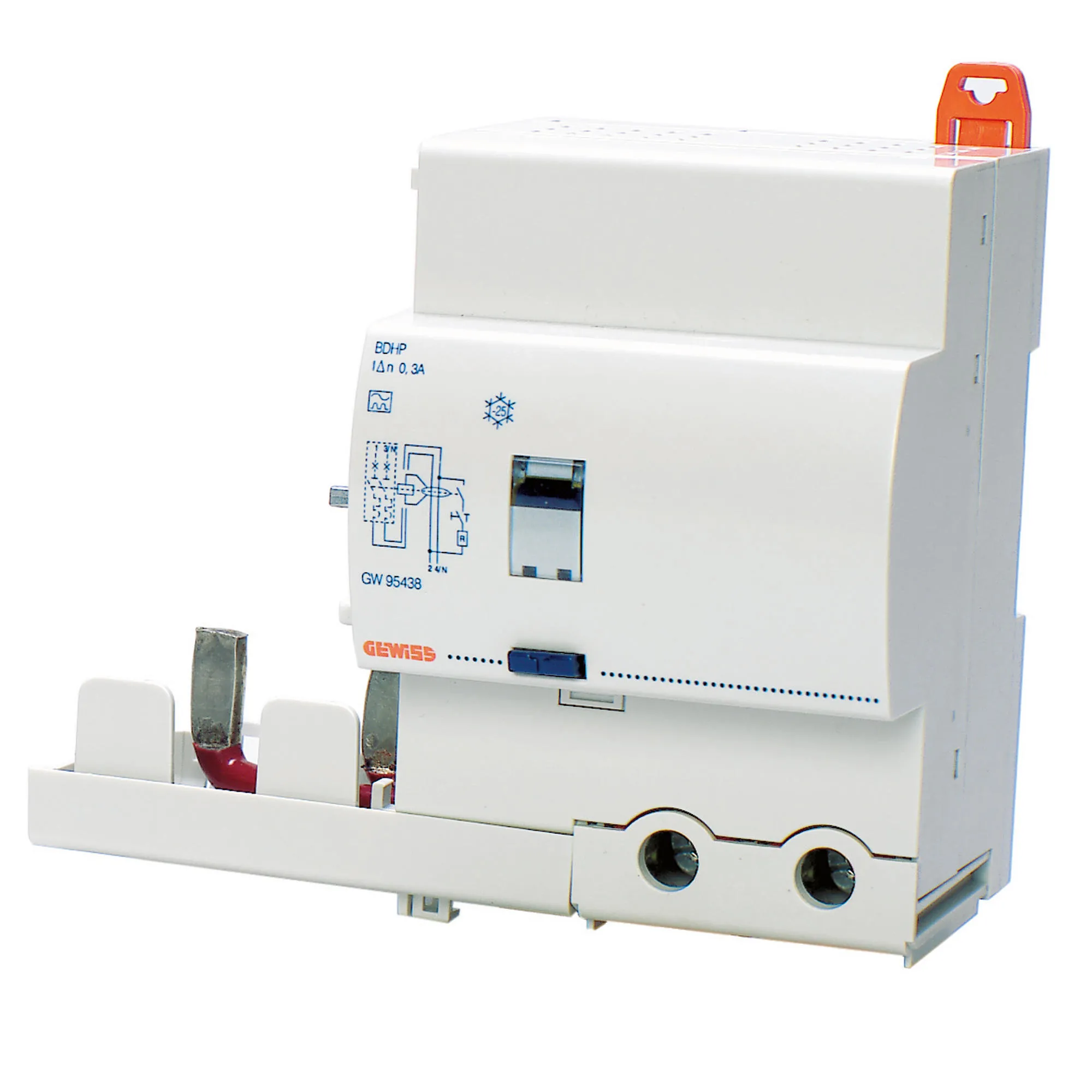 Bloc, Diferential, Pur, RCCB, Pentru, Intrerupator, MTHP, 2P, 125A, Tip, A[S], Selectiv, Idn=1000mA, 4, Module, Gewiss, GW95470