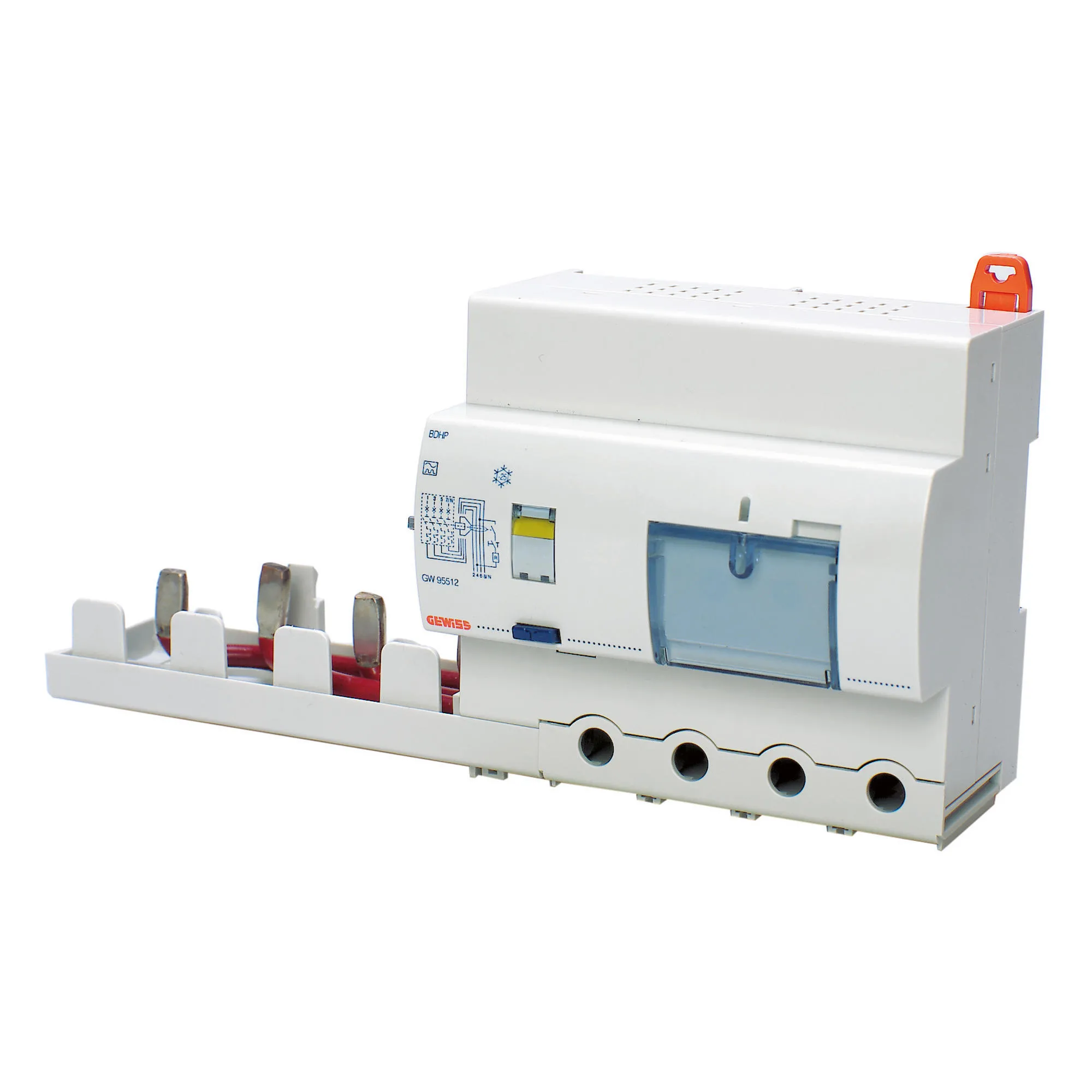 Bloc Diferential Pur RCCB Pentru Intrerupator MTHP 4P 125A Tip A[S] Selectiv Idn=1000mA 6 Module Gewiss GW95490